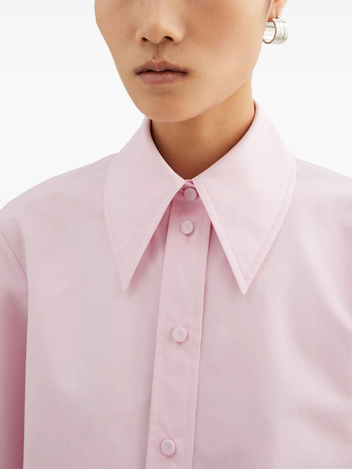 tie-detail cotton shirt