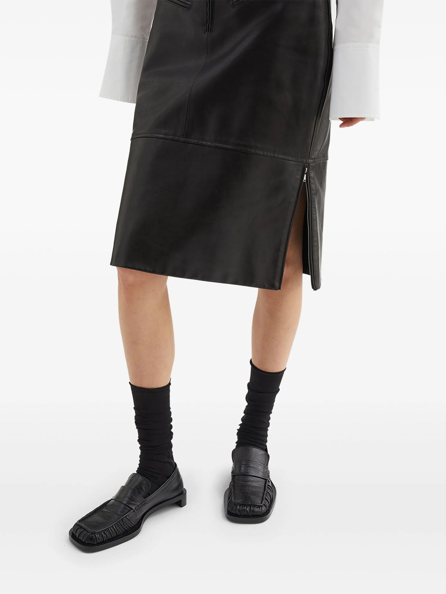 leather loafers