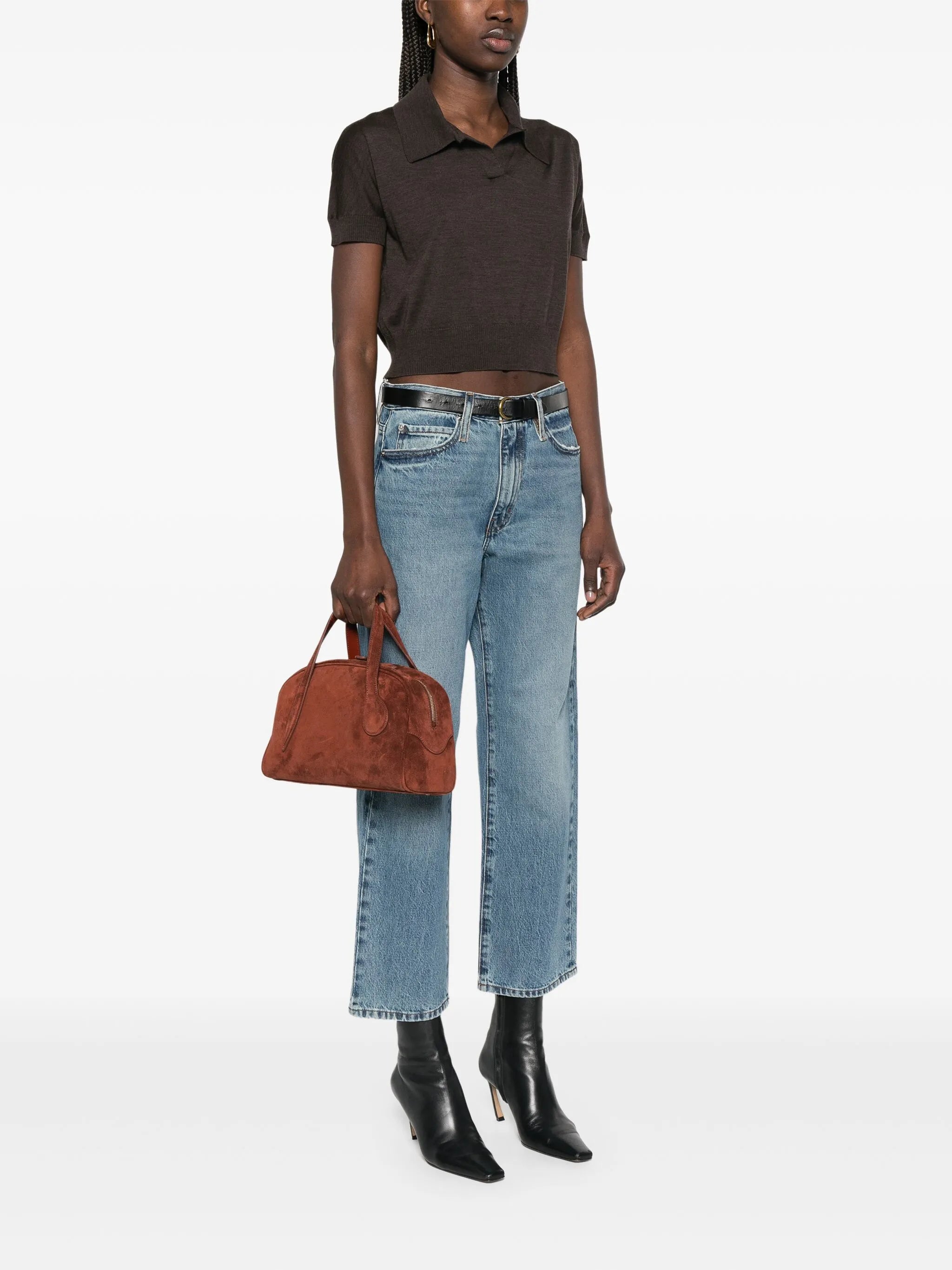 suede tote bag