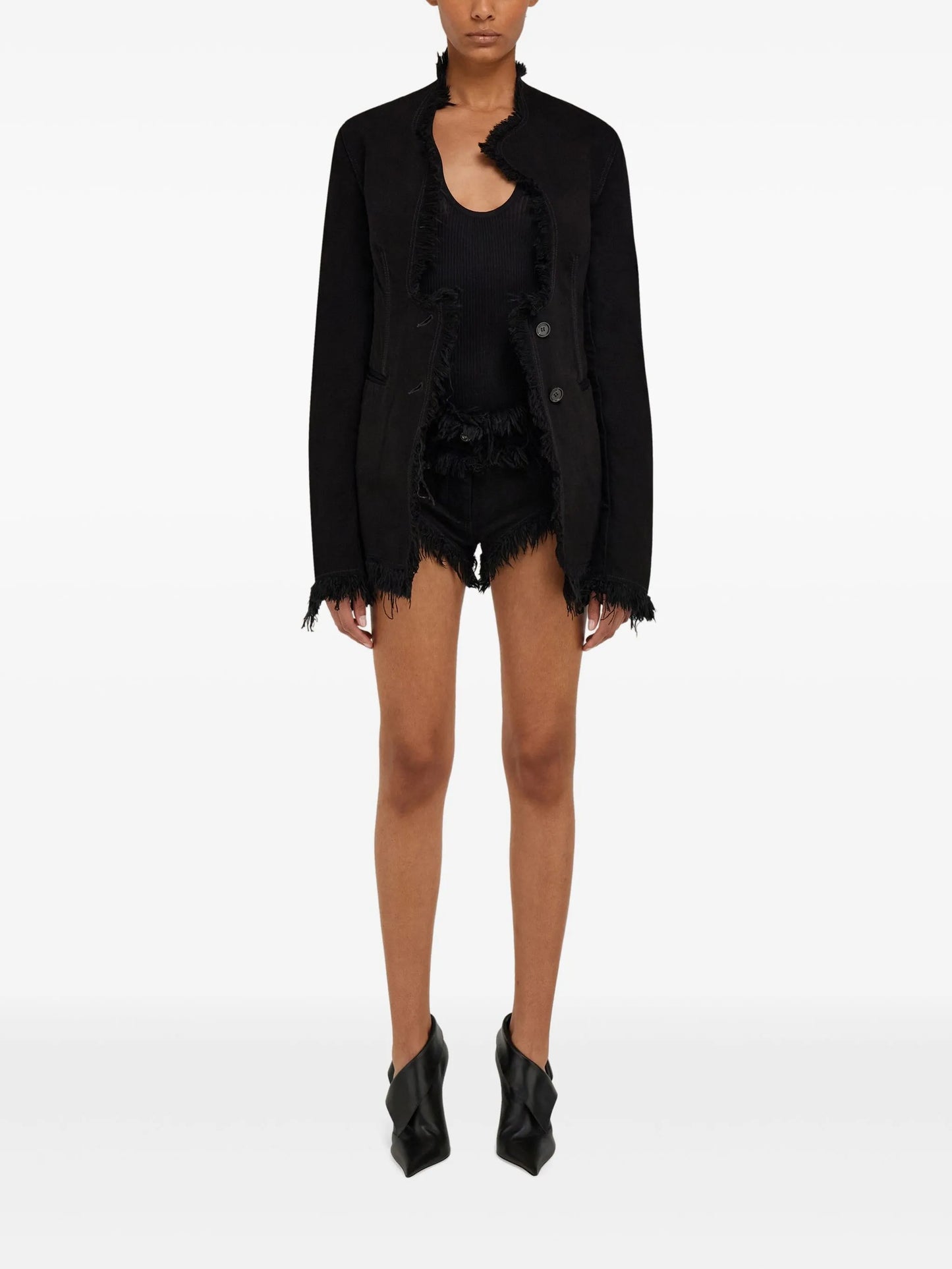 fringed blazer