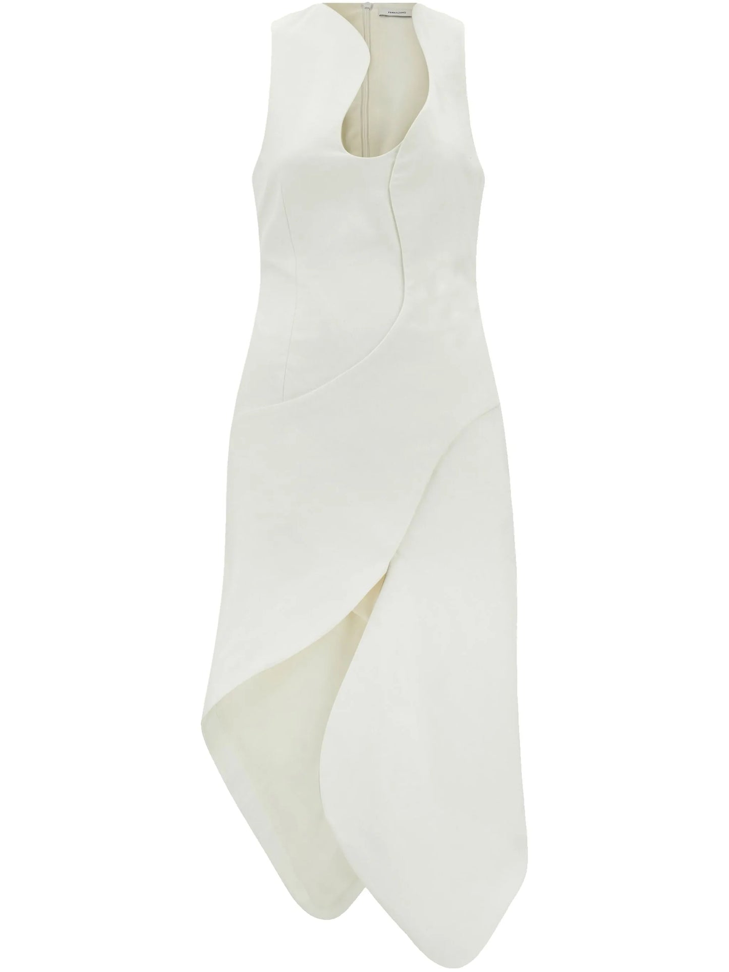 asymmetric midi dress