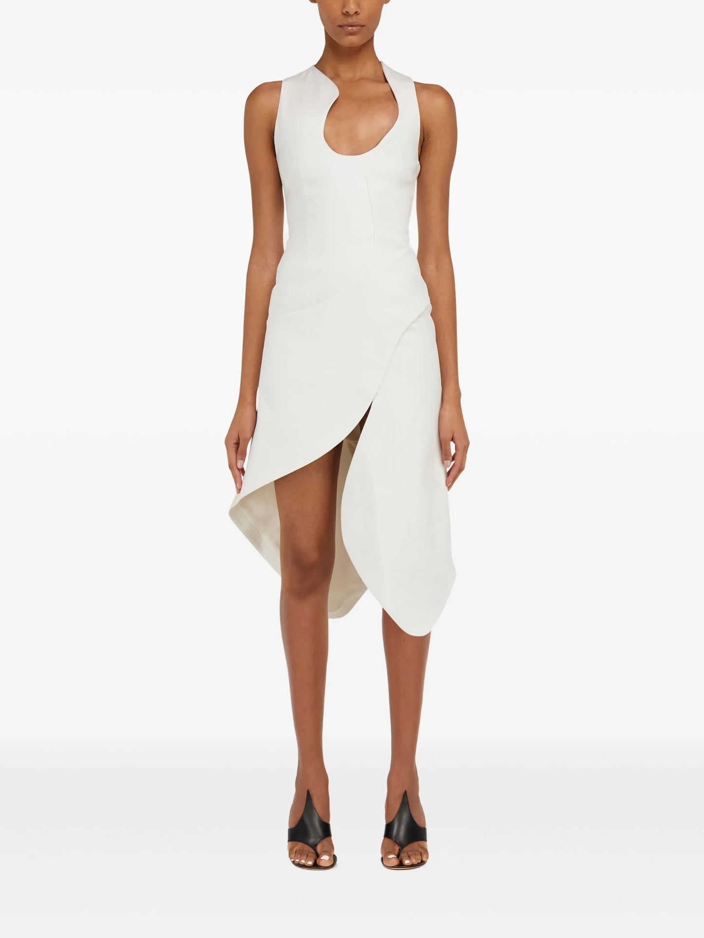 asymmetric midi dress