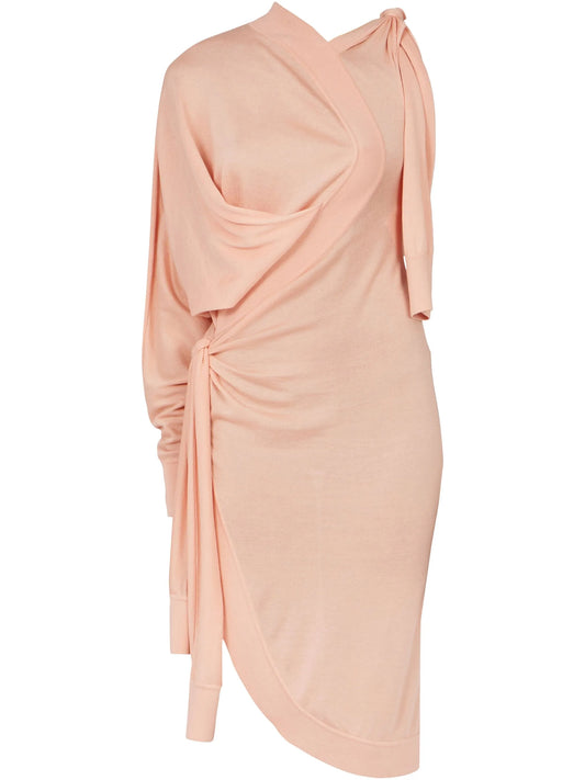 asymmetric knitted dress