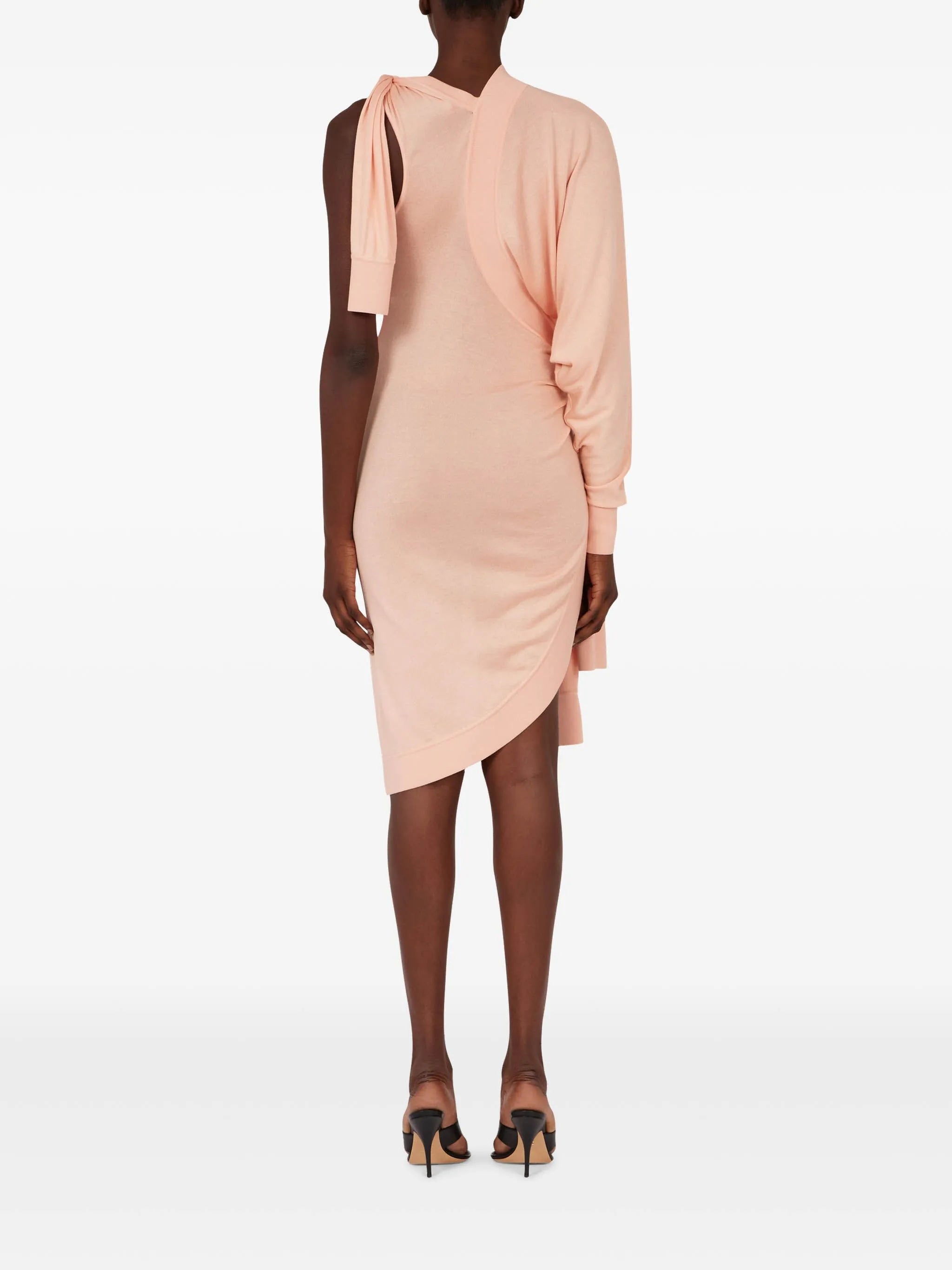 asymmetric knitted dress