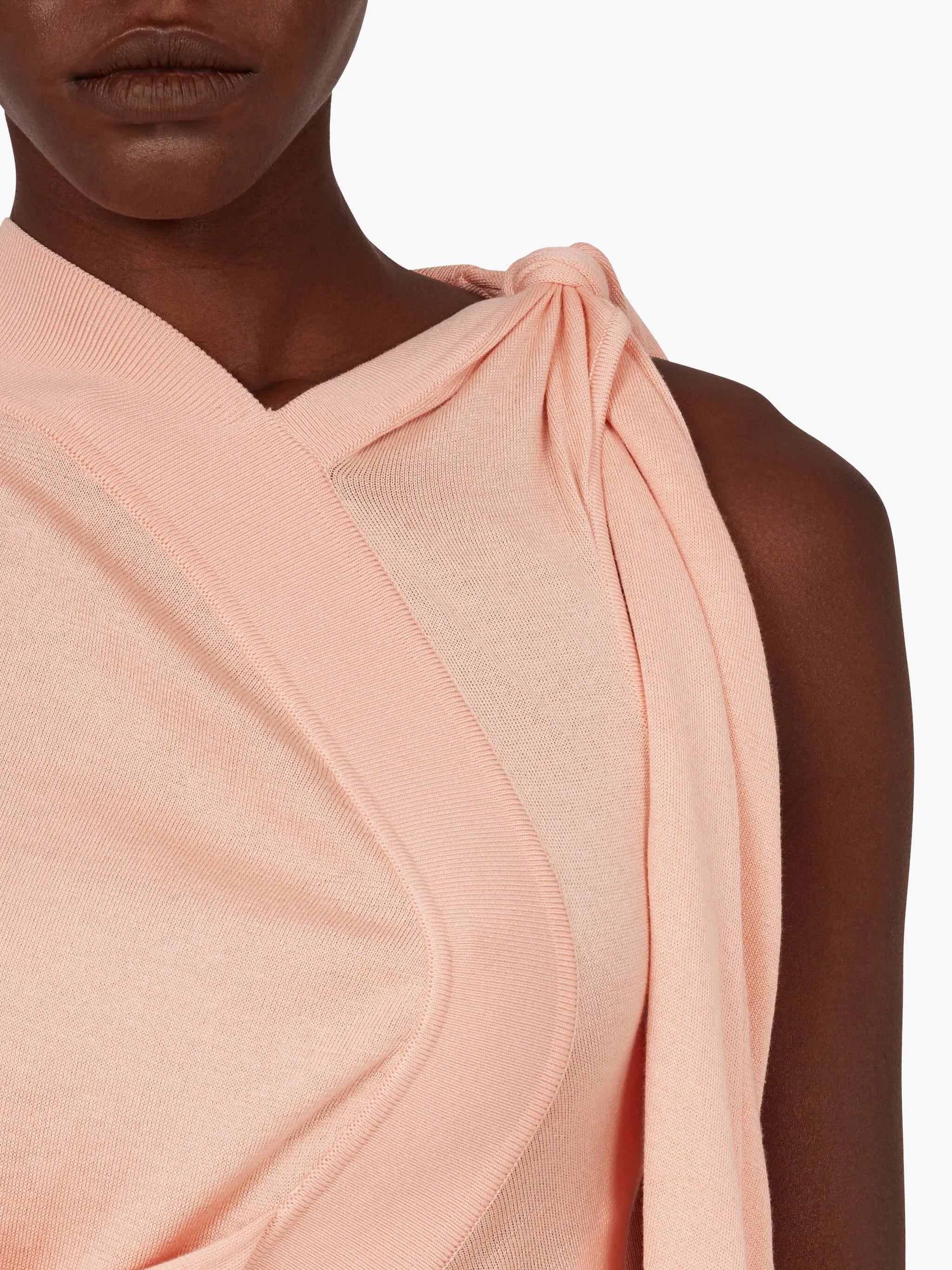 asymmetric knitted dress