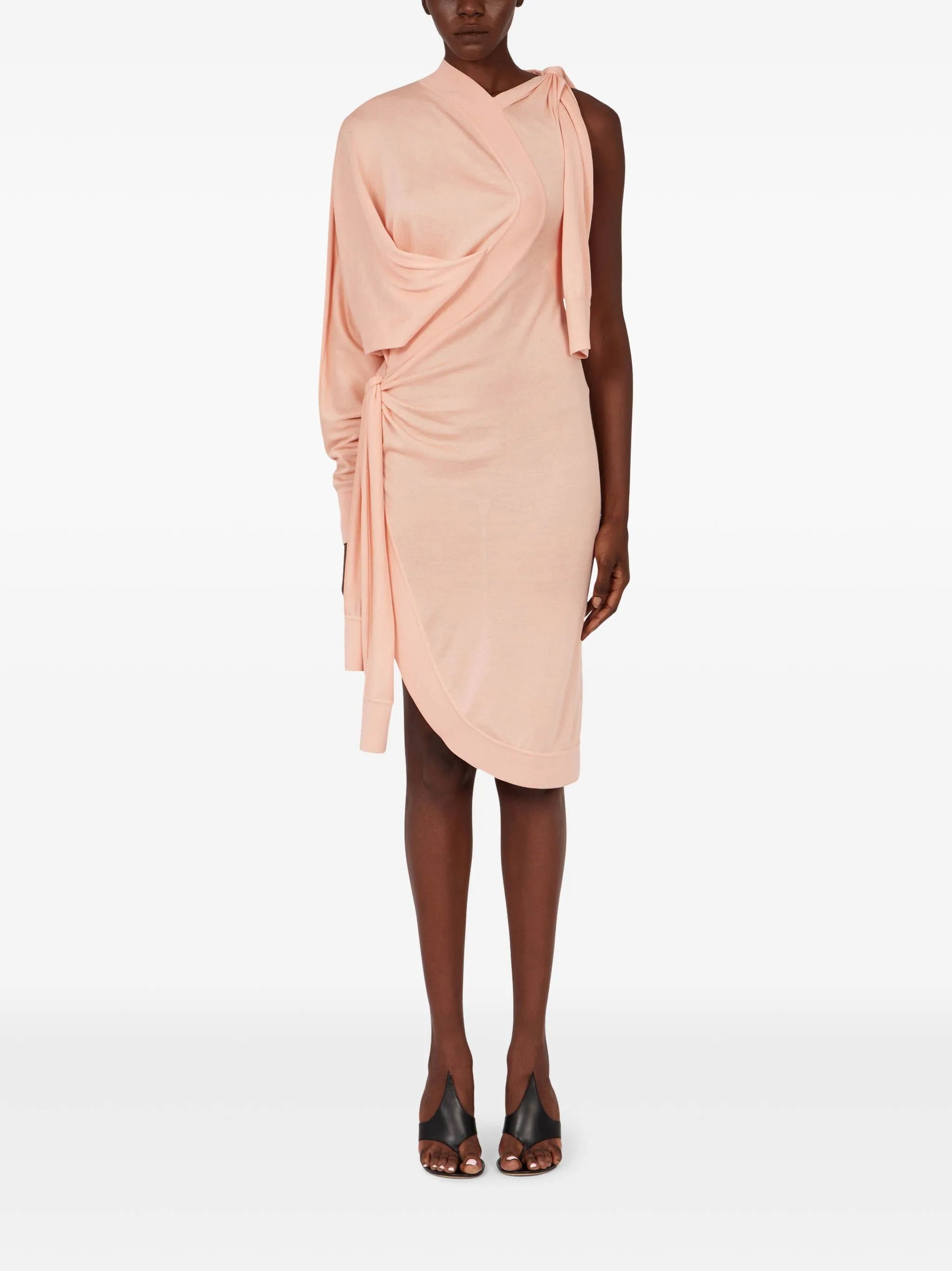 asymmetric knitted dress