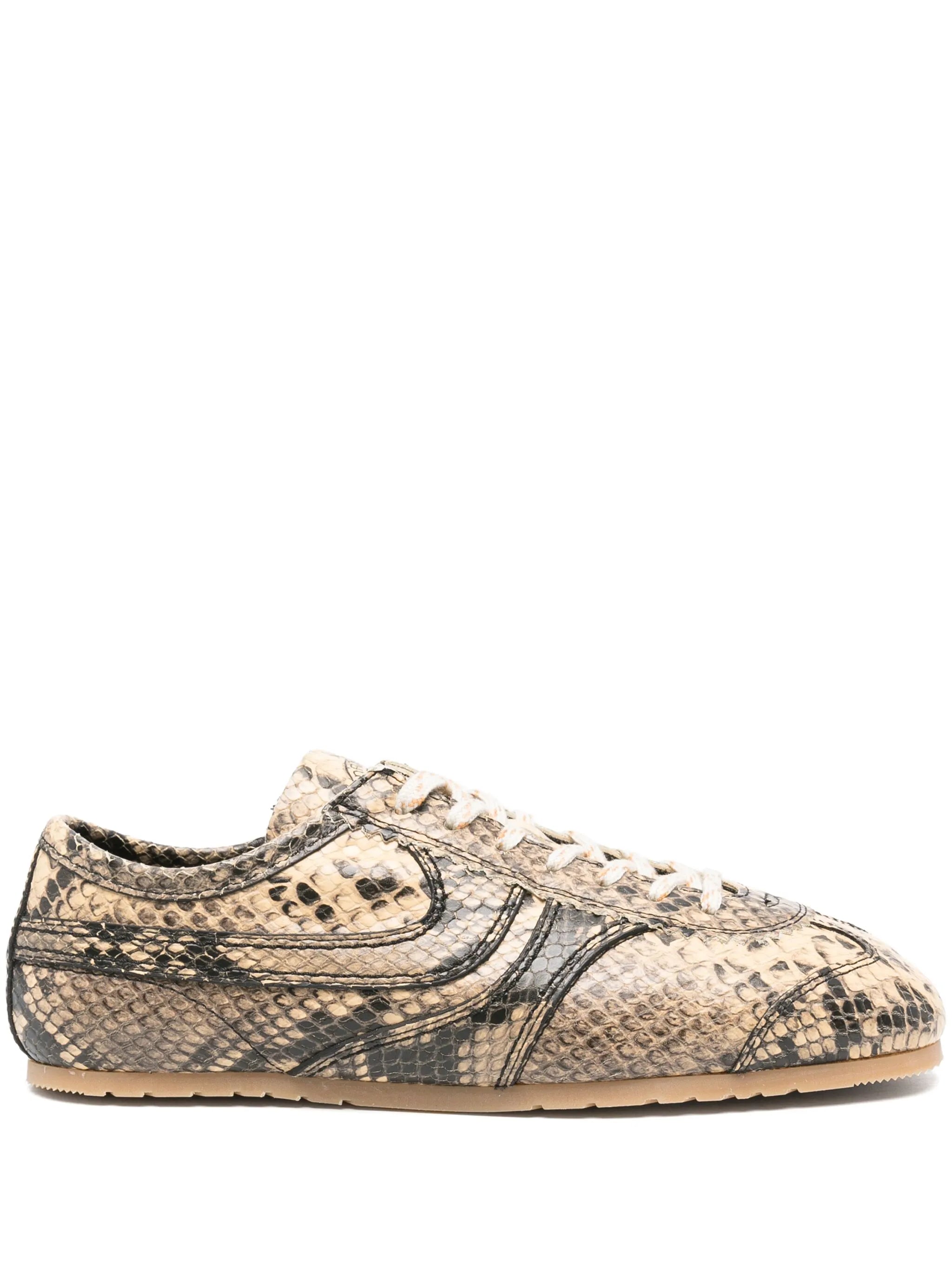 Dries Van Noten snakeskin-effect sneakers