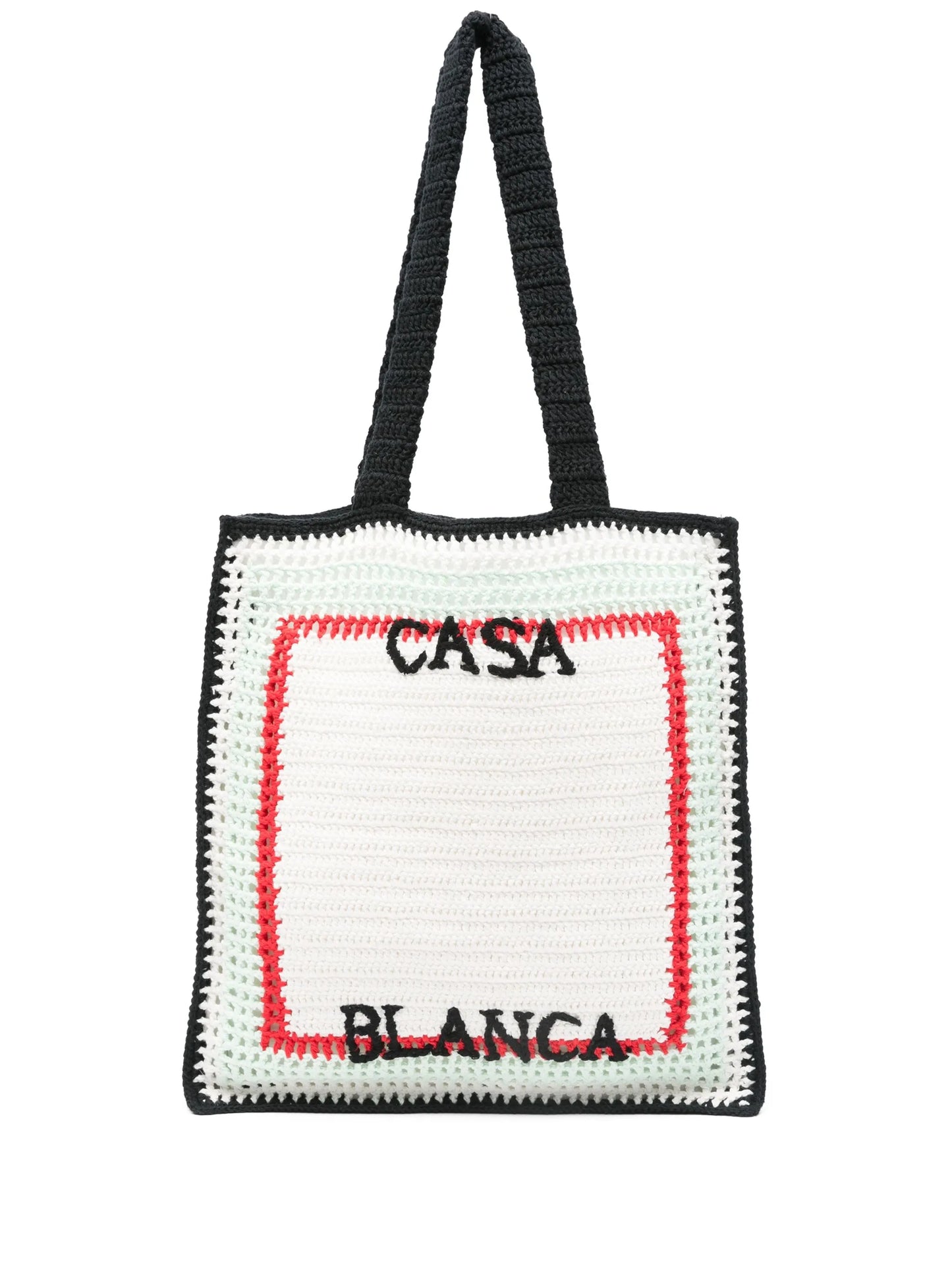 logo-embroidered tote bag