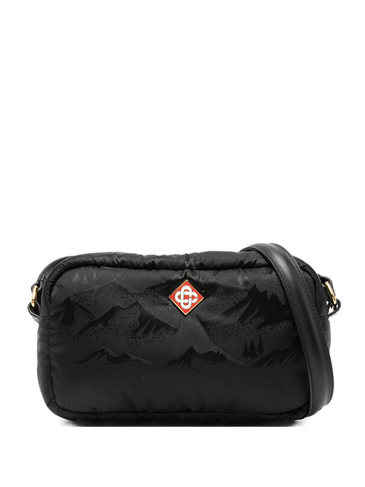 mountain-print messenger bag