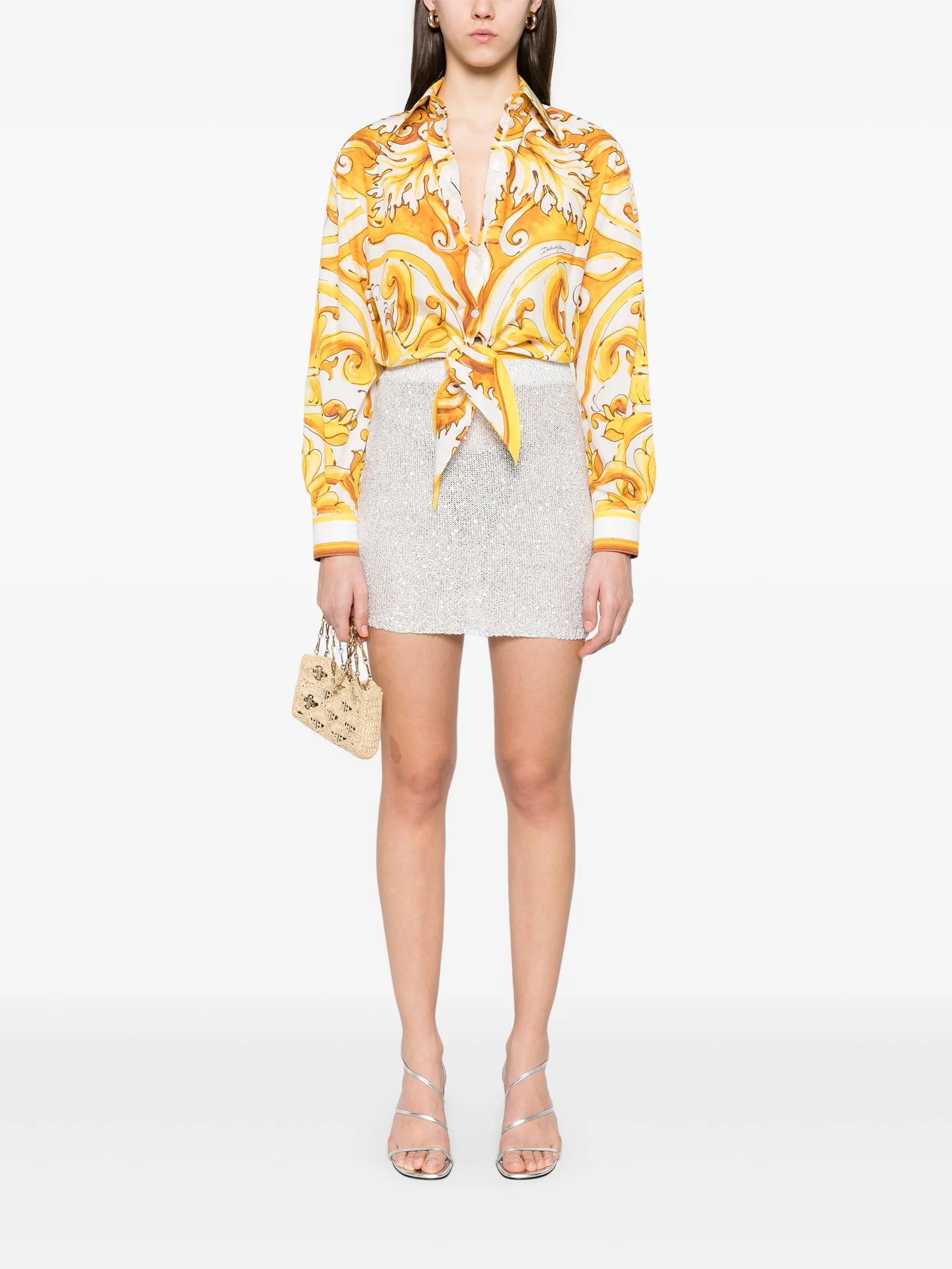 Majolica-print shirt