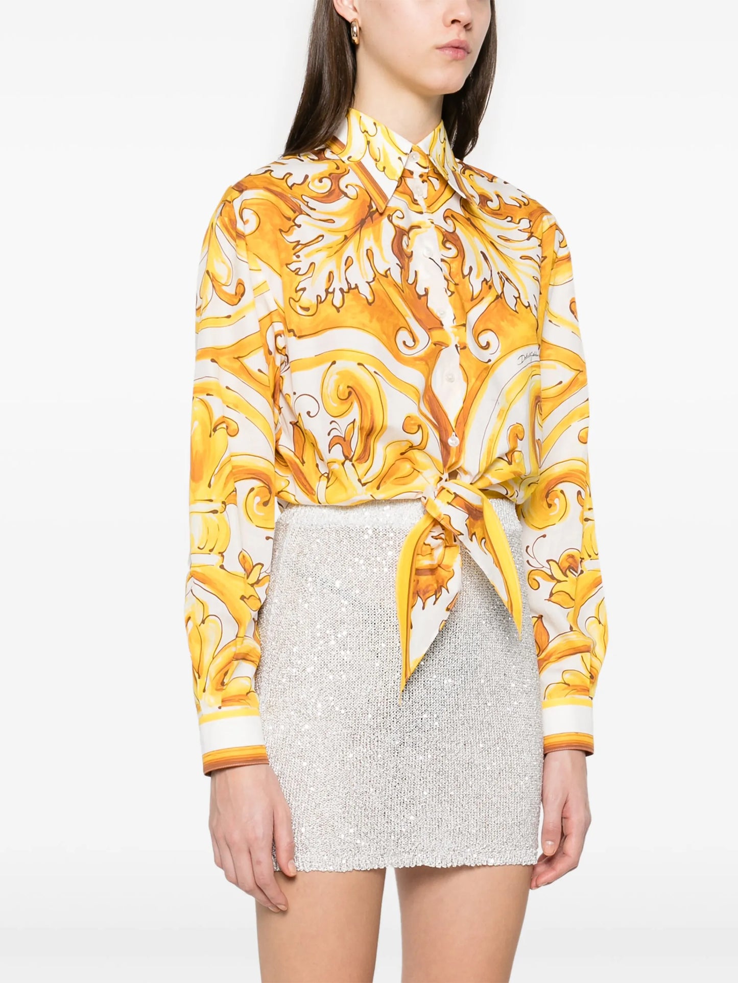Majolica-print shirt