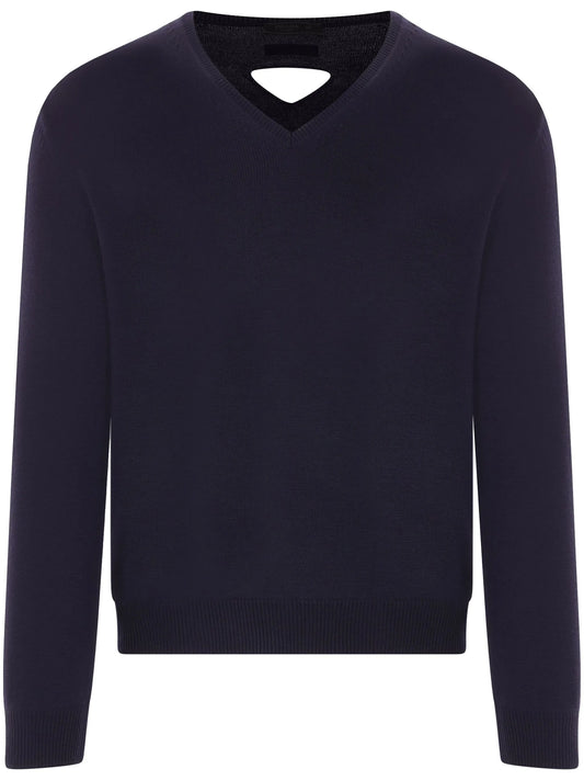 V-neck wool sweater