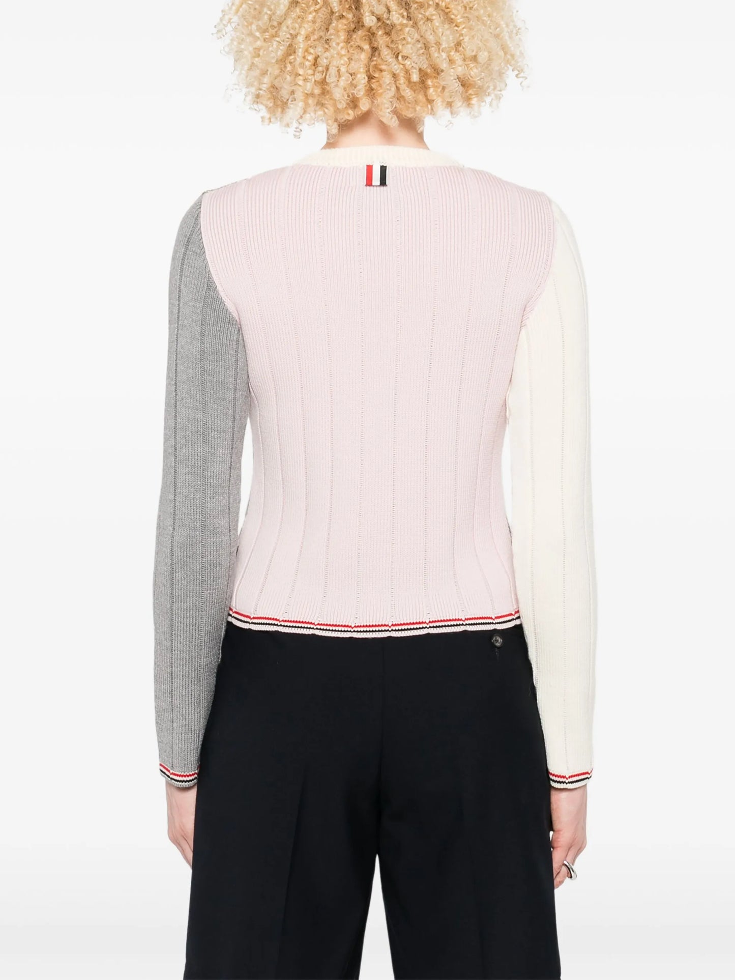 virgin wool ribbed jumper