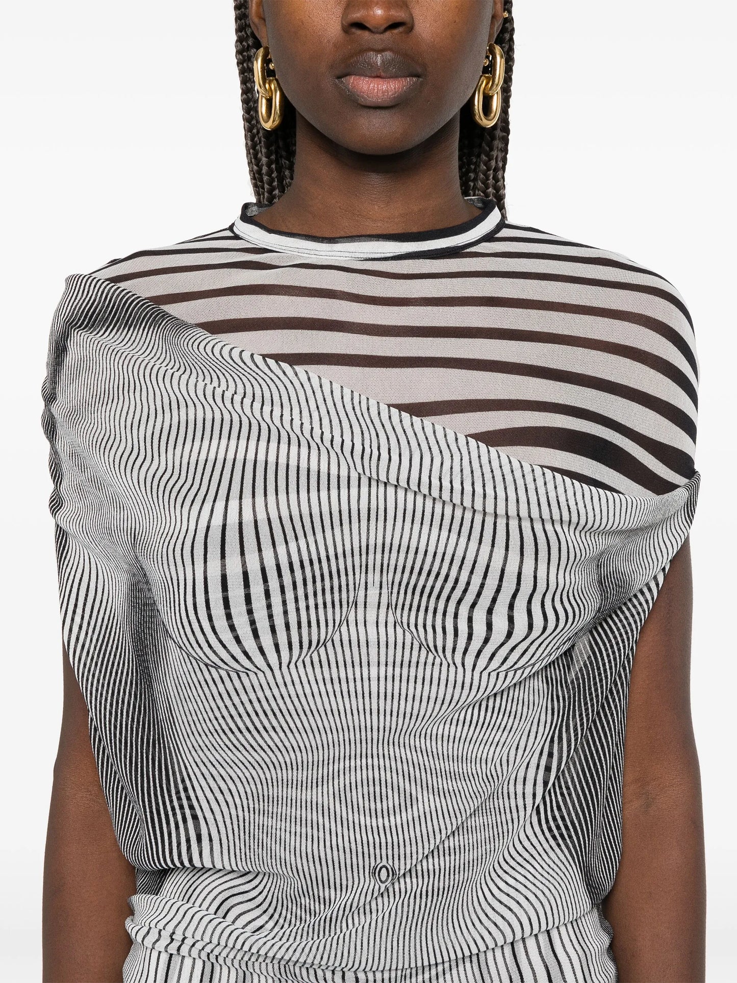 The Long Draped Body Morphing maxi dress