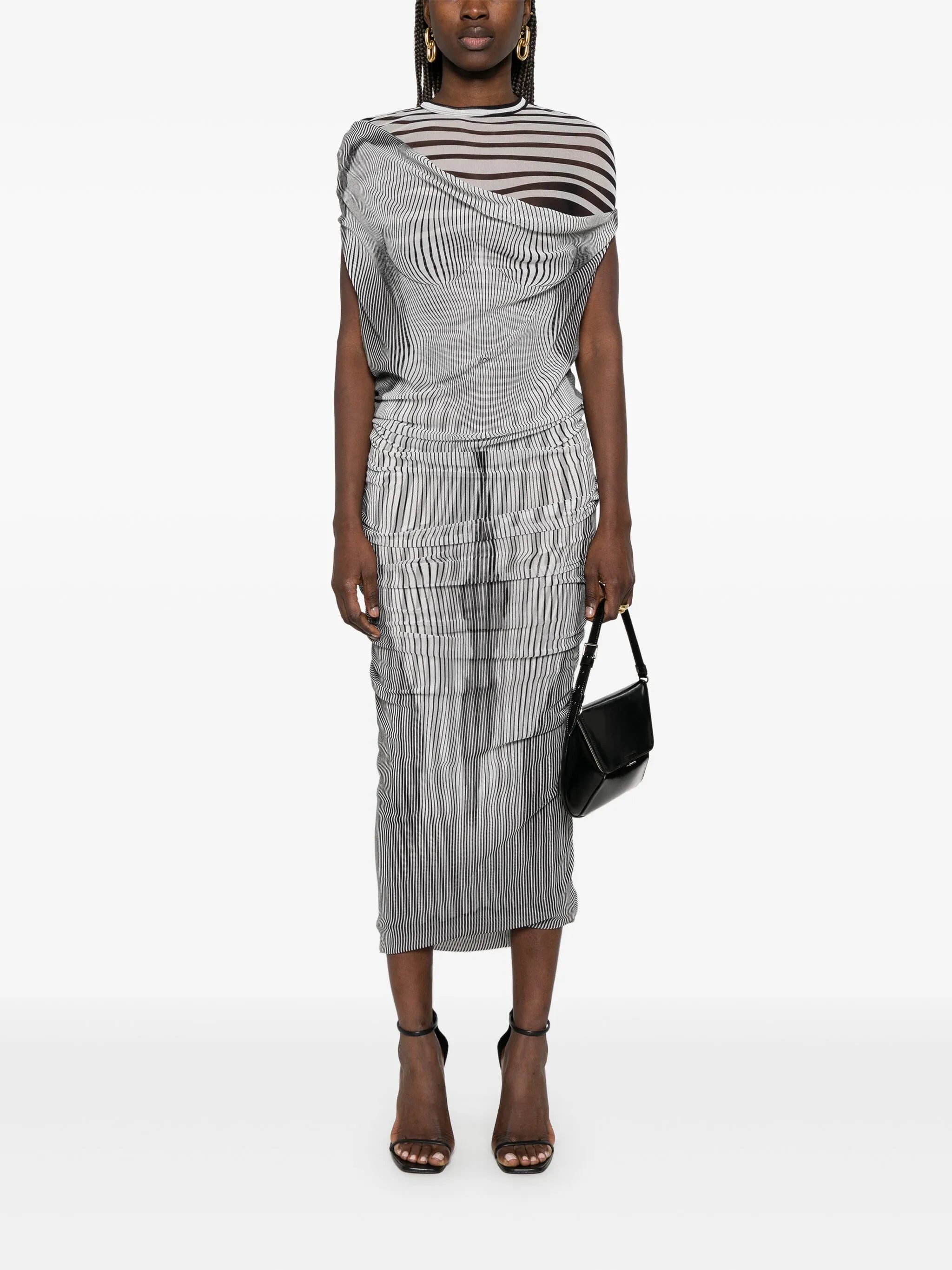 The Long Draped Body Morphing maxi dress
