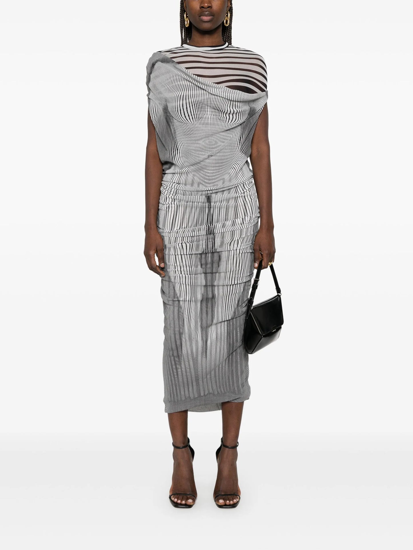 The Long Draped Body Morphing maxi dress