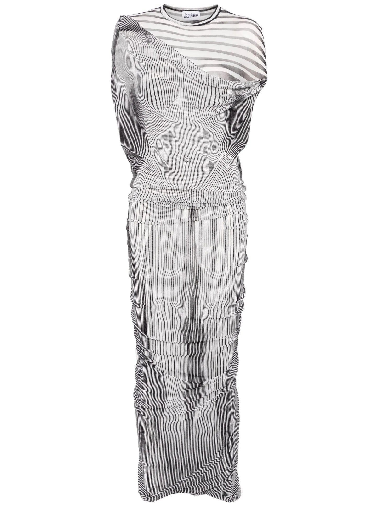 The Long Draped Body Morphing maxi dress