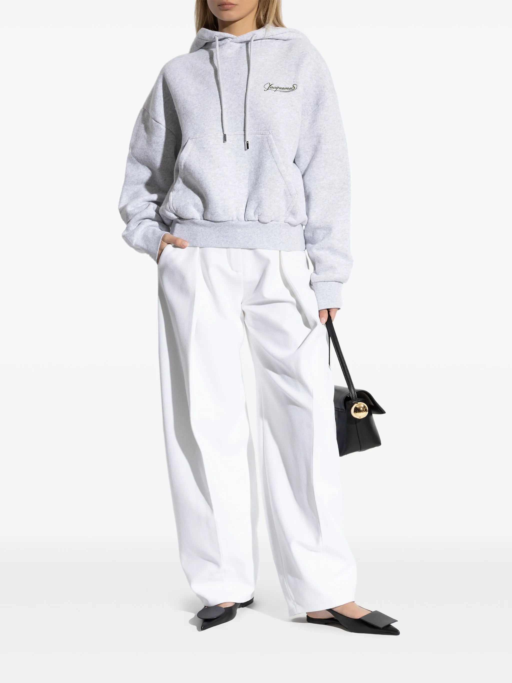 logo-embroidered hoodie