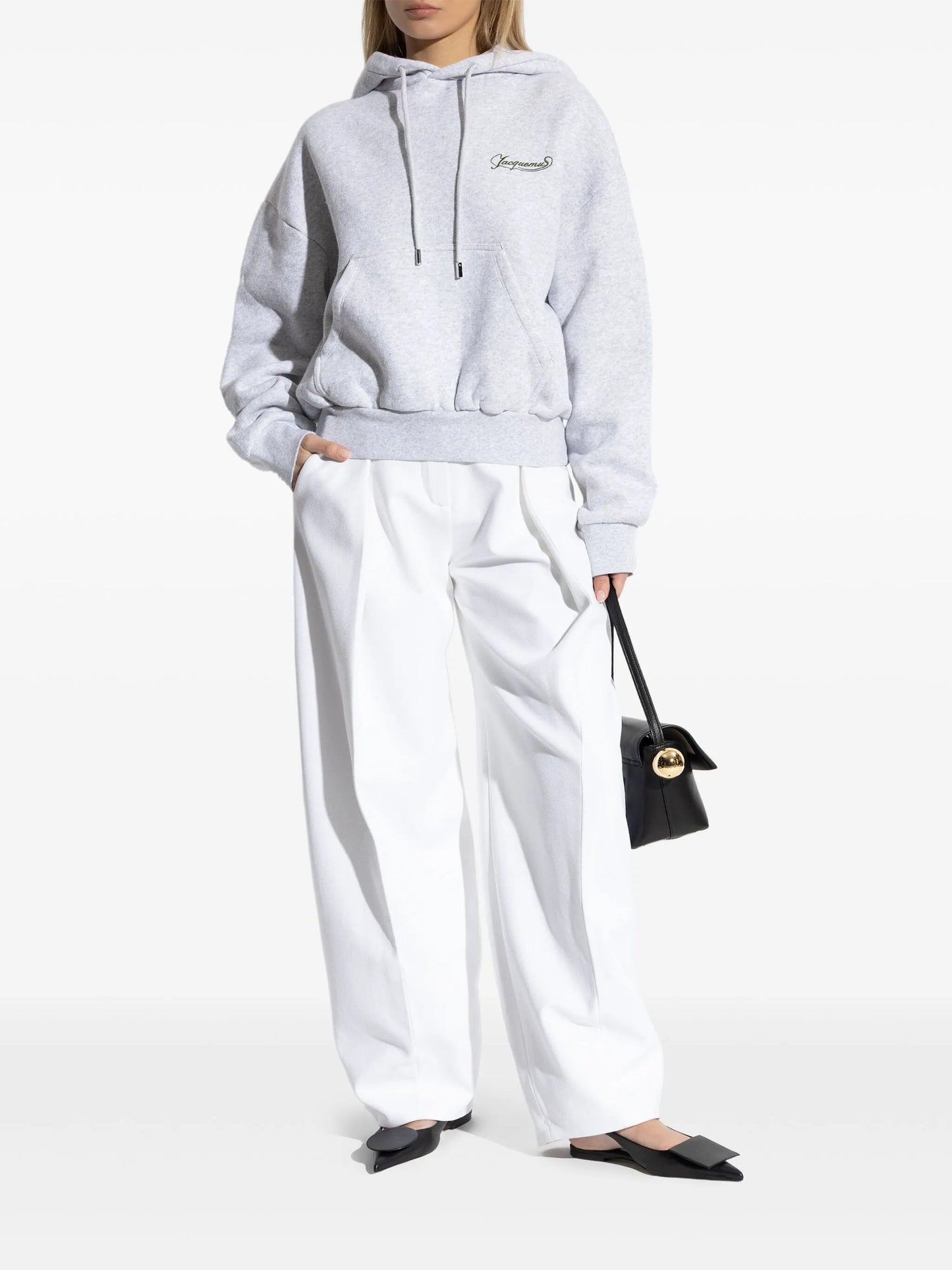 logo-embroidered hoodie