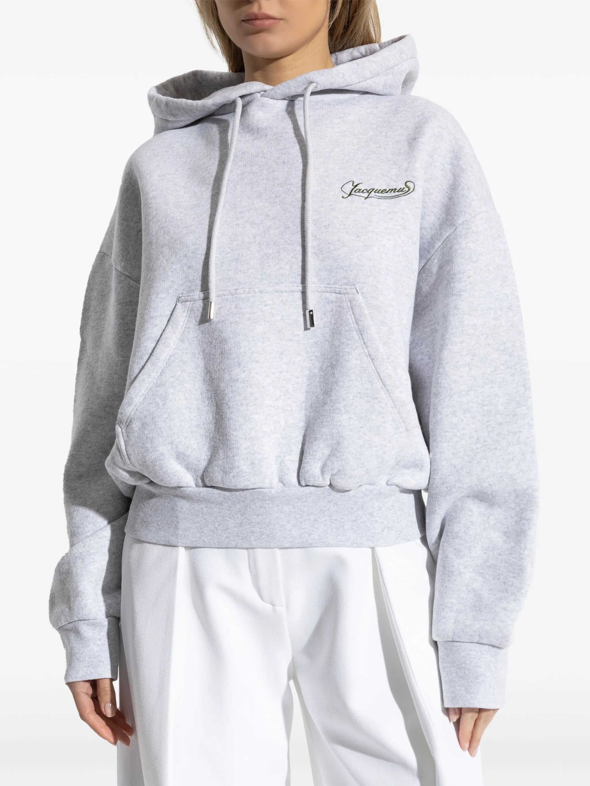 logo-embroidered hoodie
