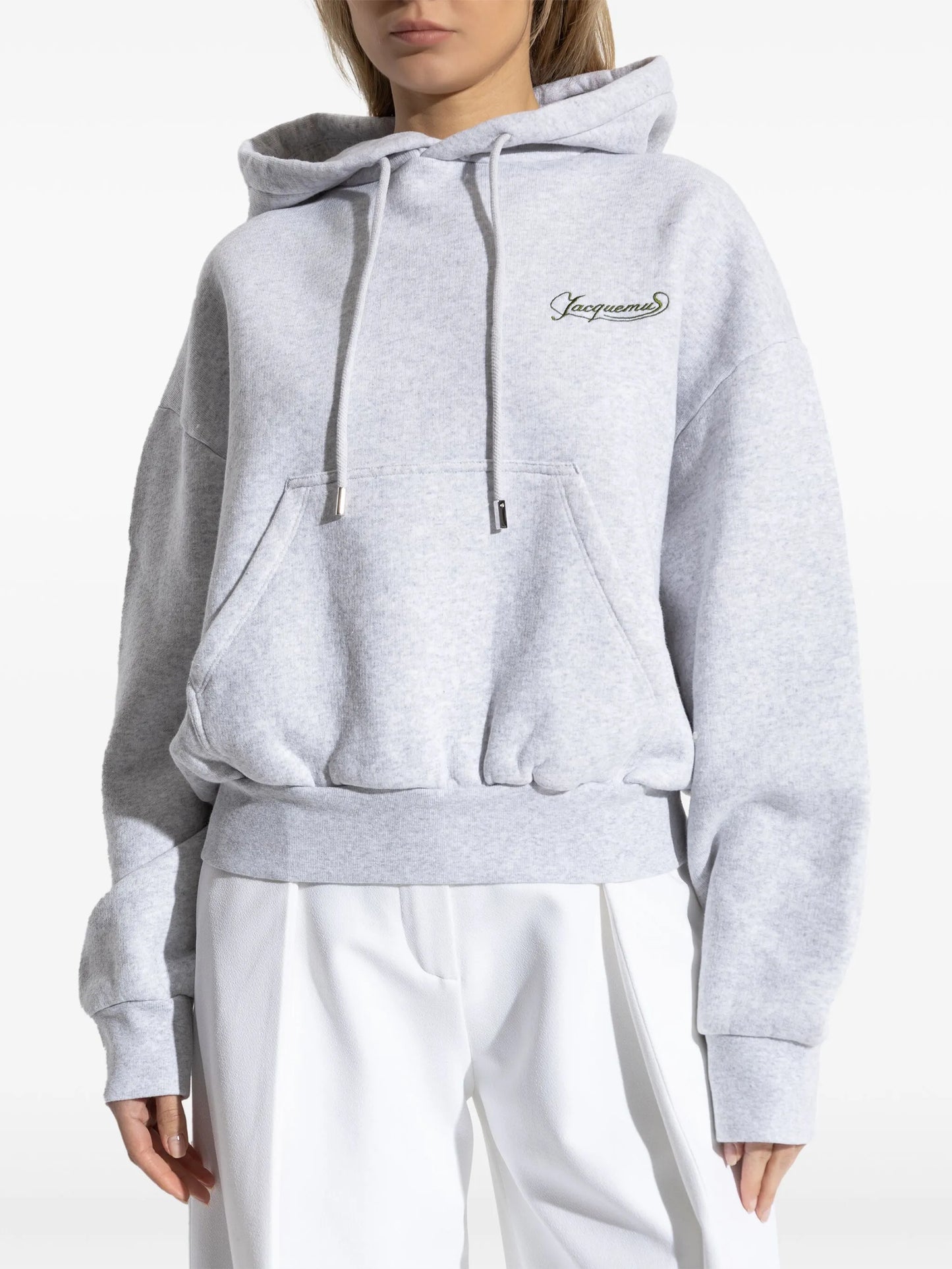 logo-embroidered hoodie