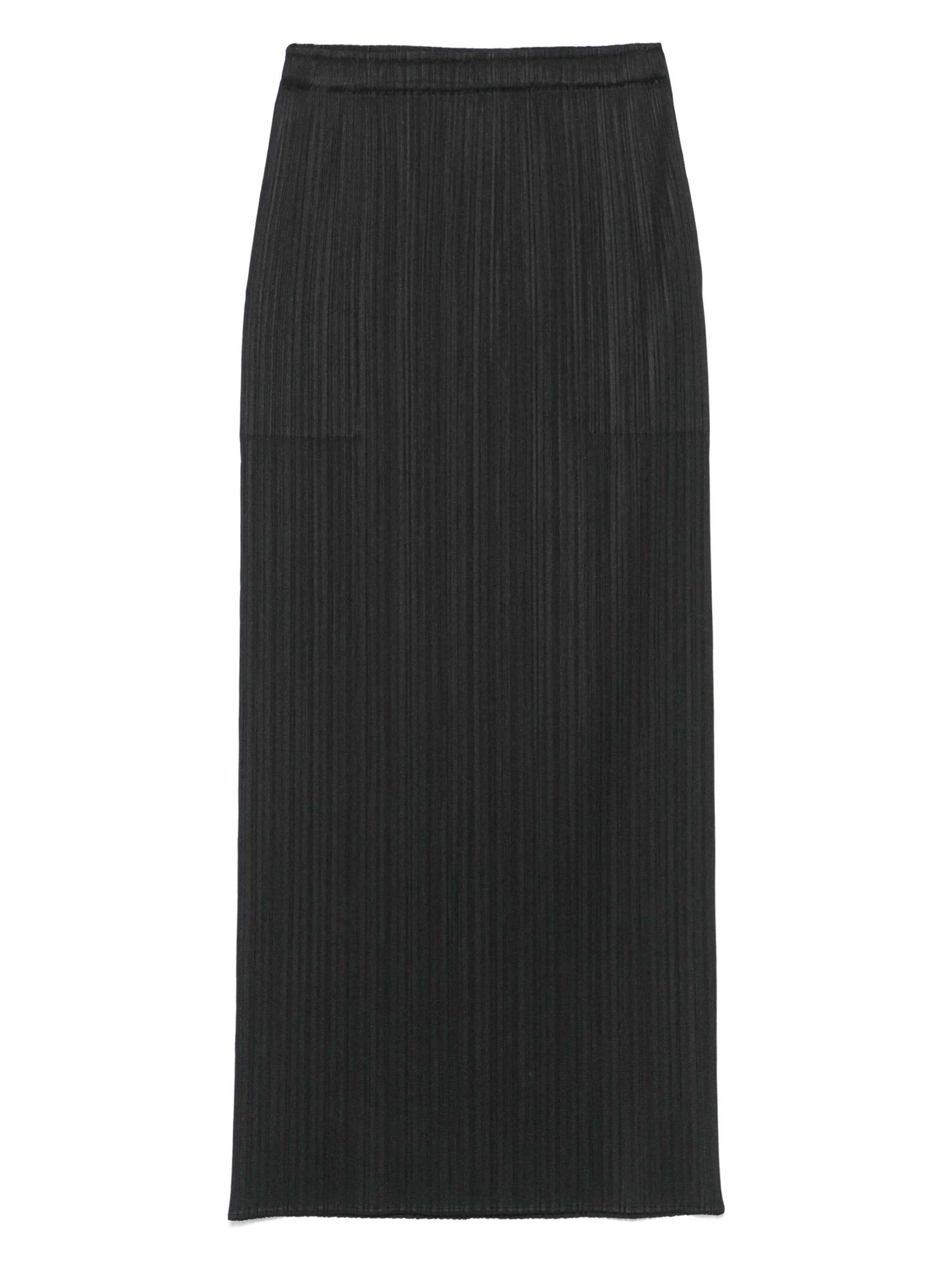 pleated midi skirt