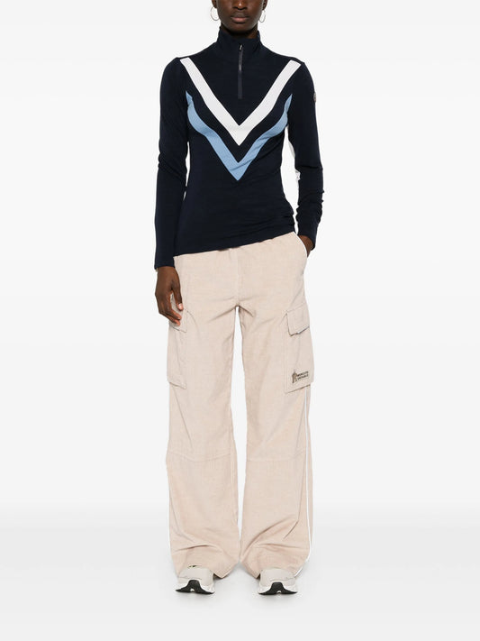 Voss Chevron zip-up sweater