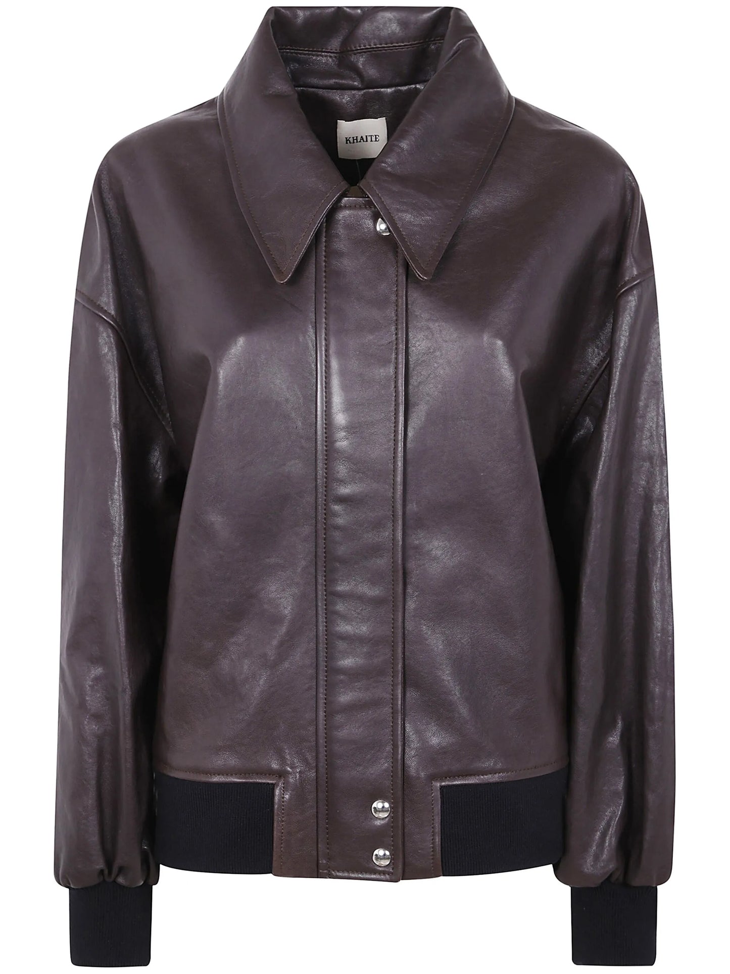 pointed collar sheepskin jacket