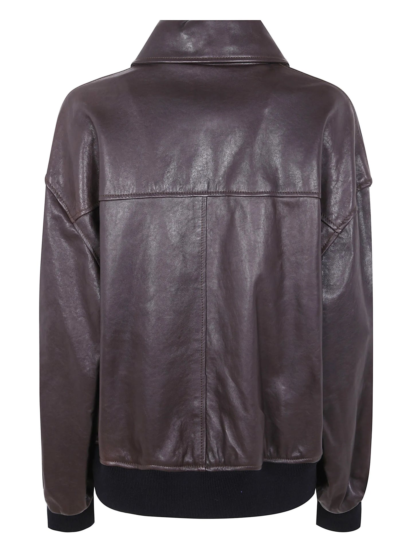 pointed collar sheepskin jacket