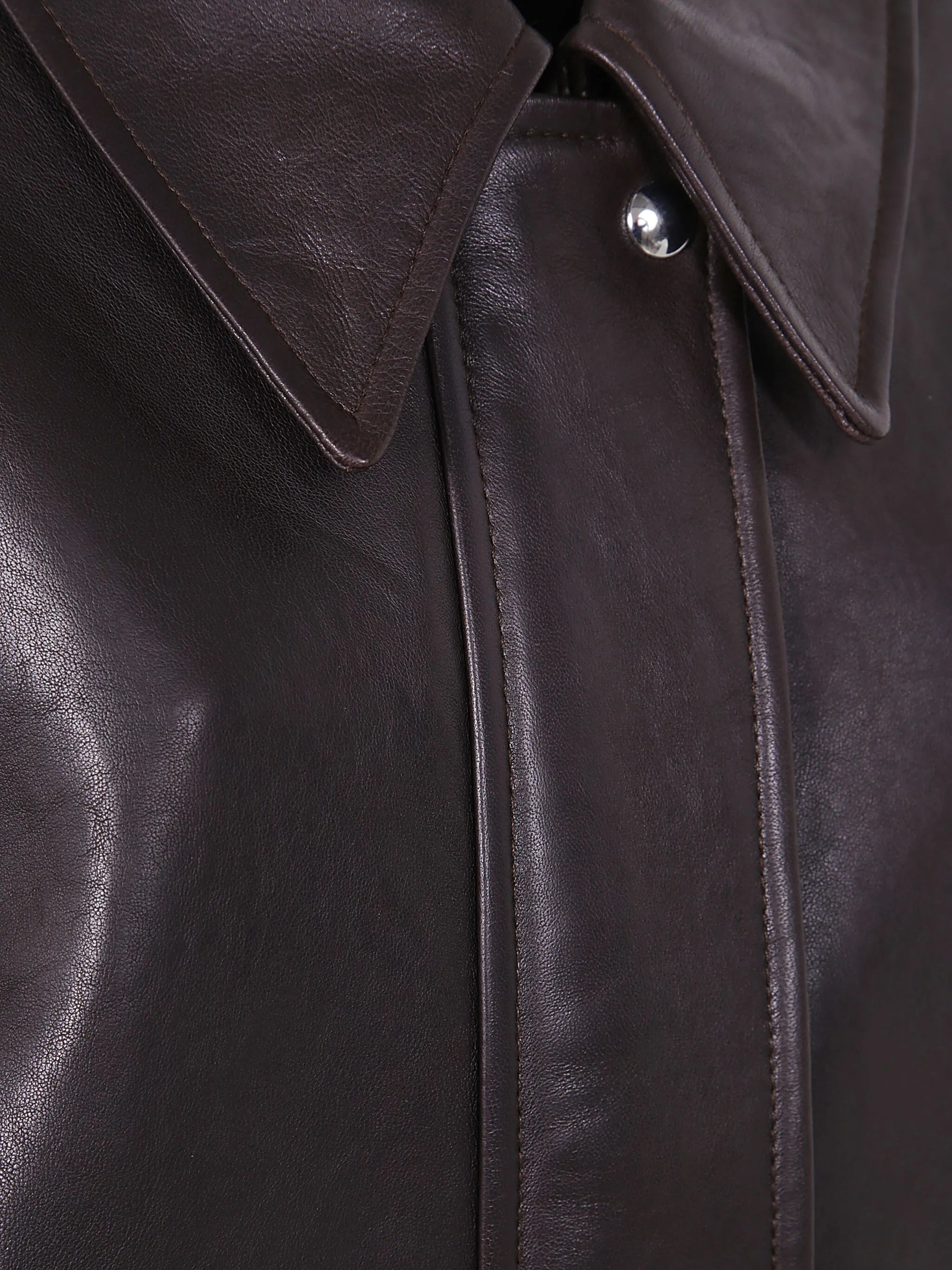 pointed collar sheepskin jacket