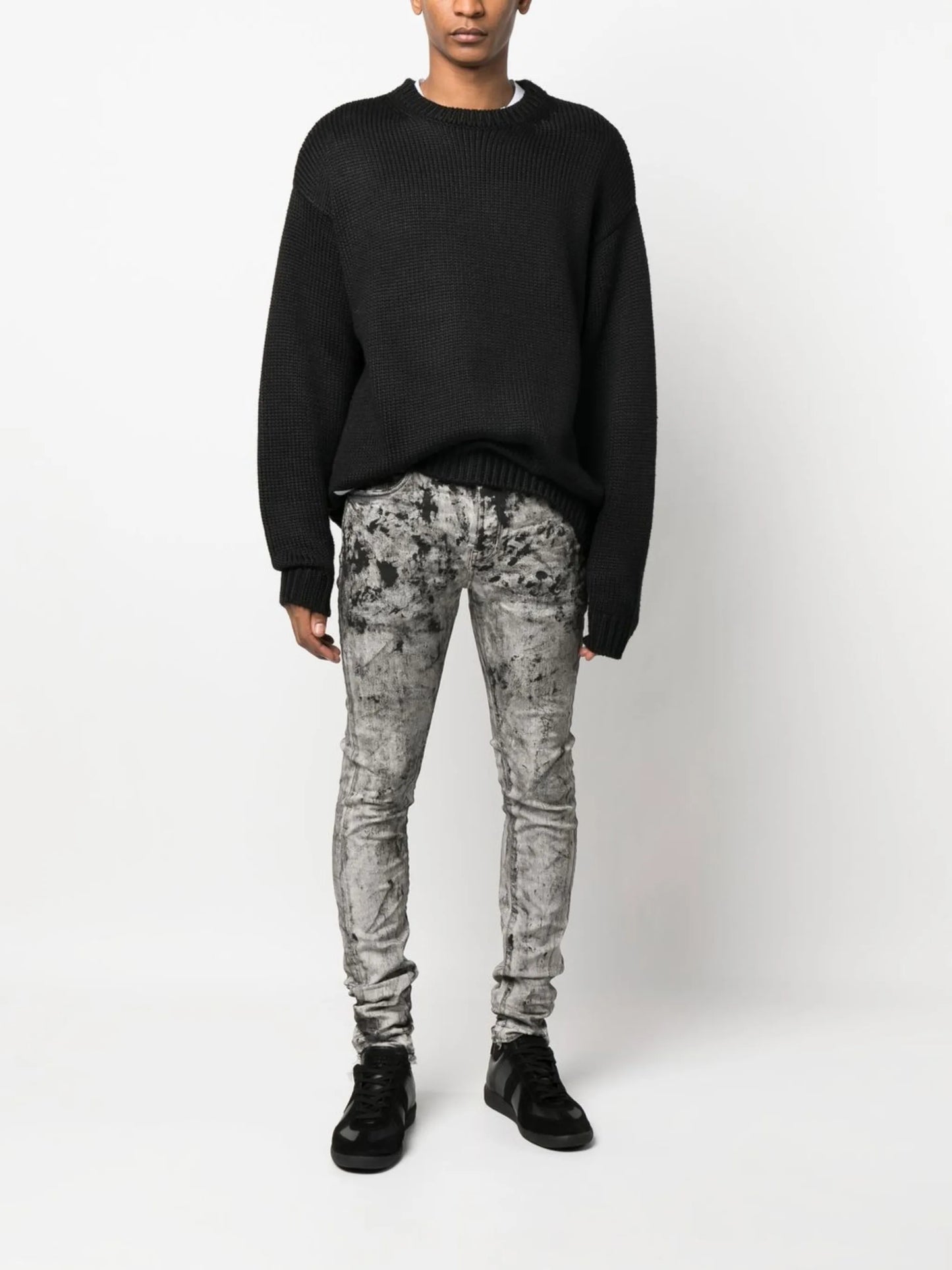 BLEACH DIPPED BLACK PAINT "Black"