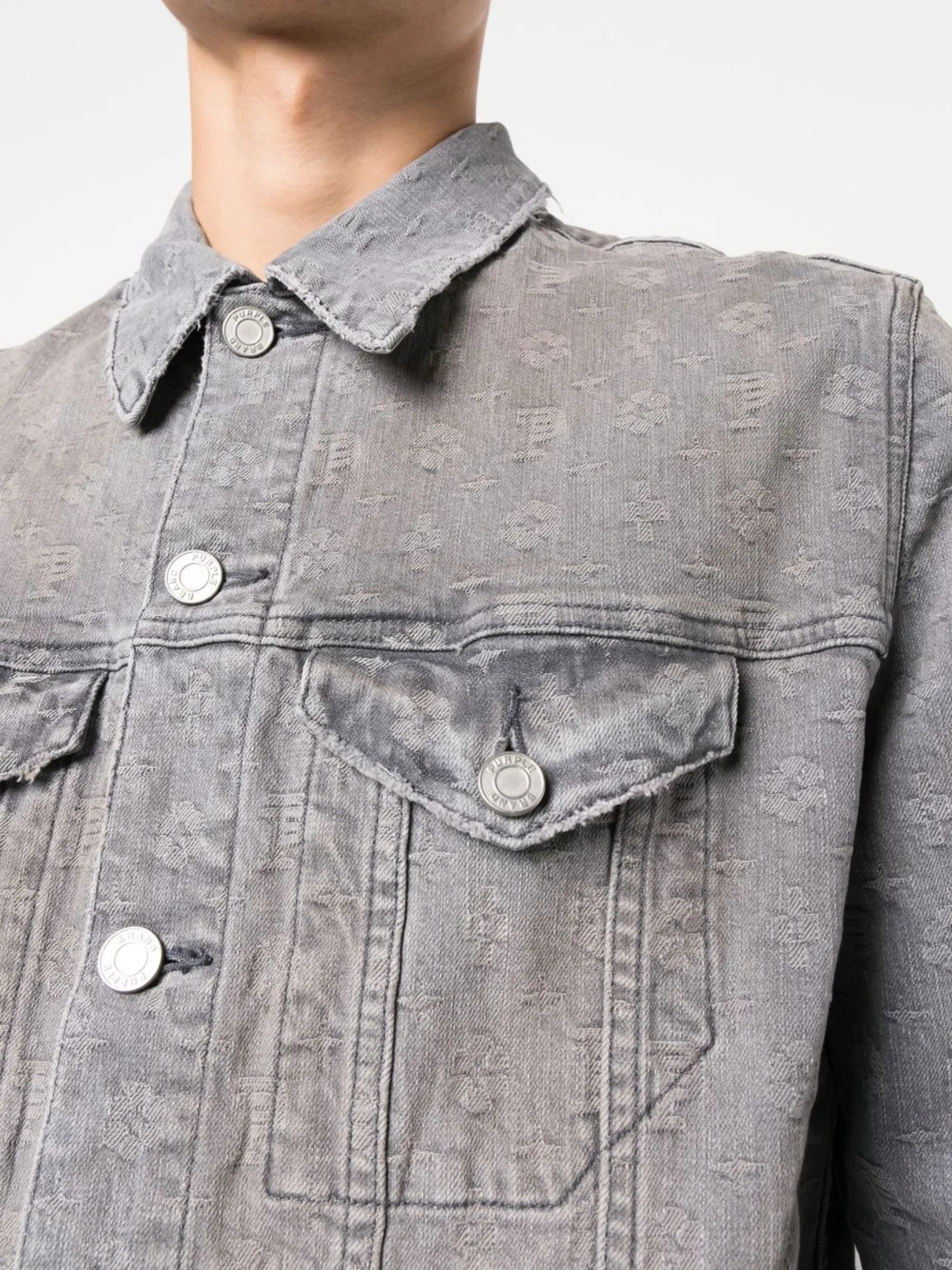jacquard denim jacket