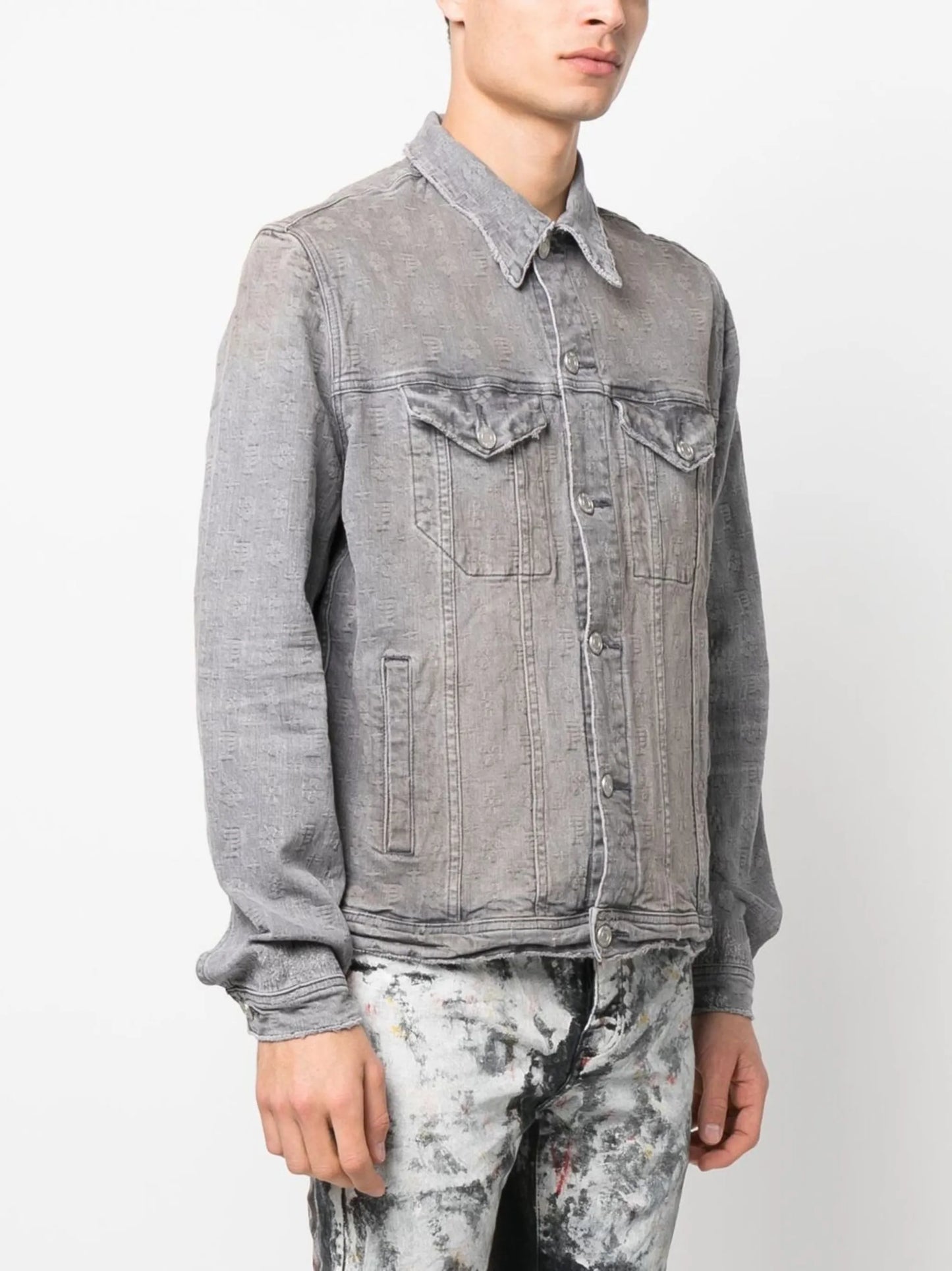 jacquard denim jacket