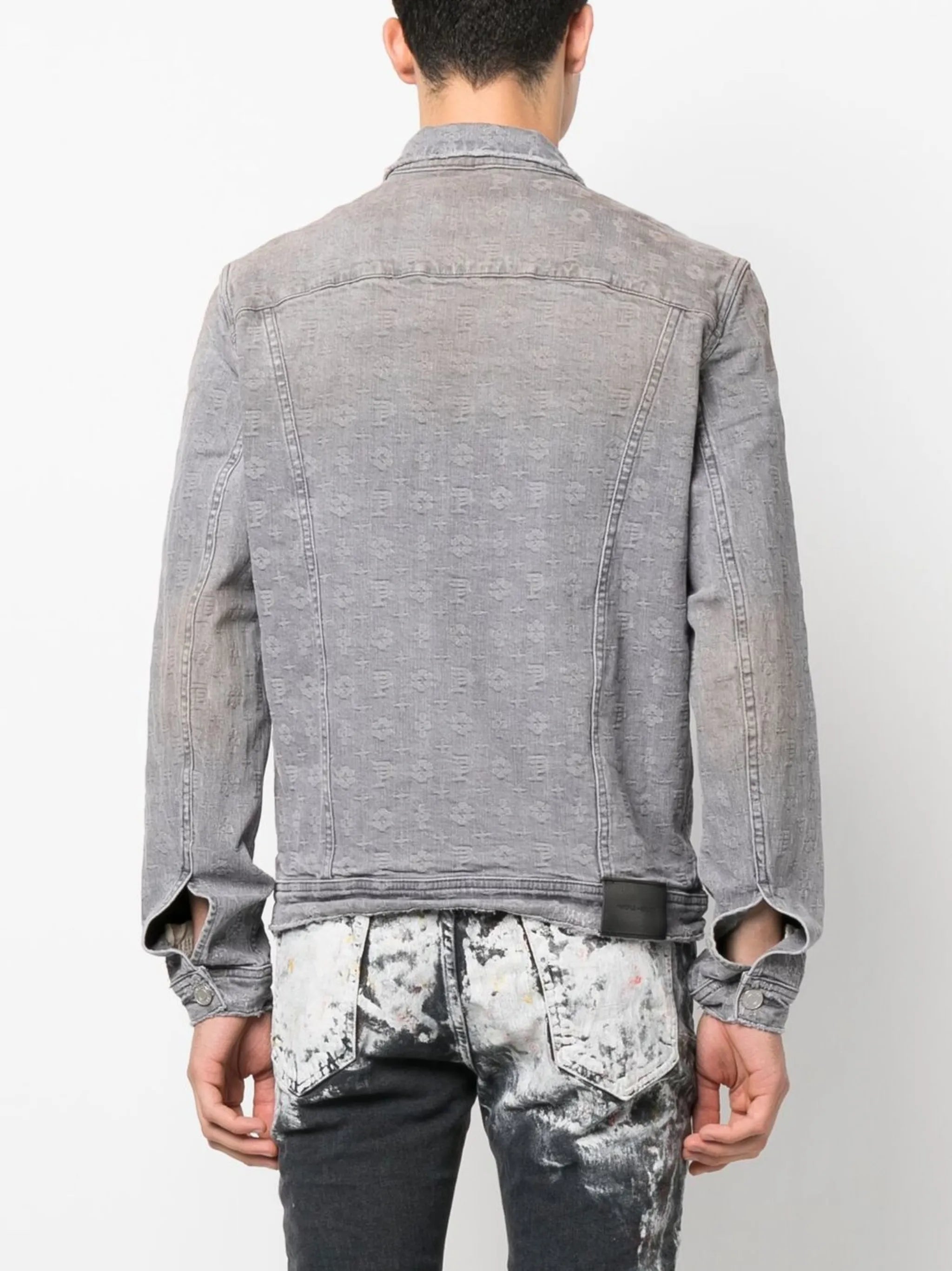 jacquard denim jacket