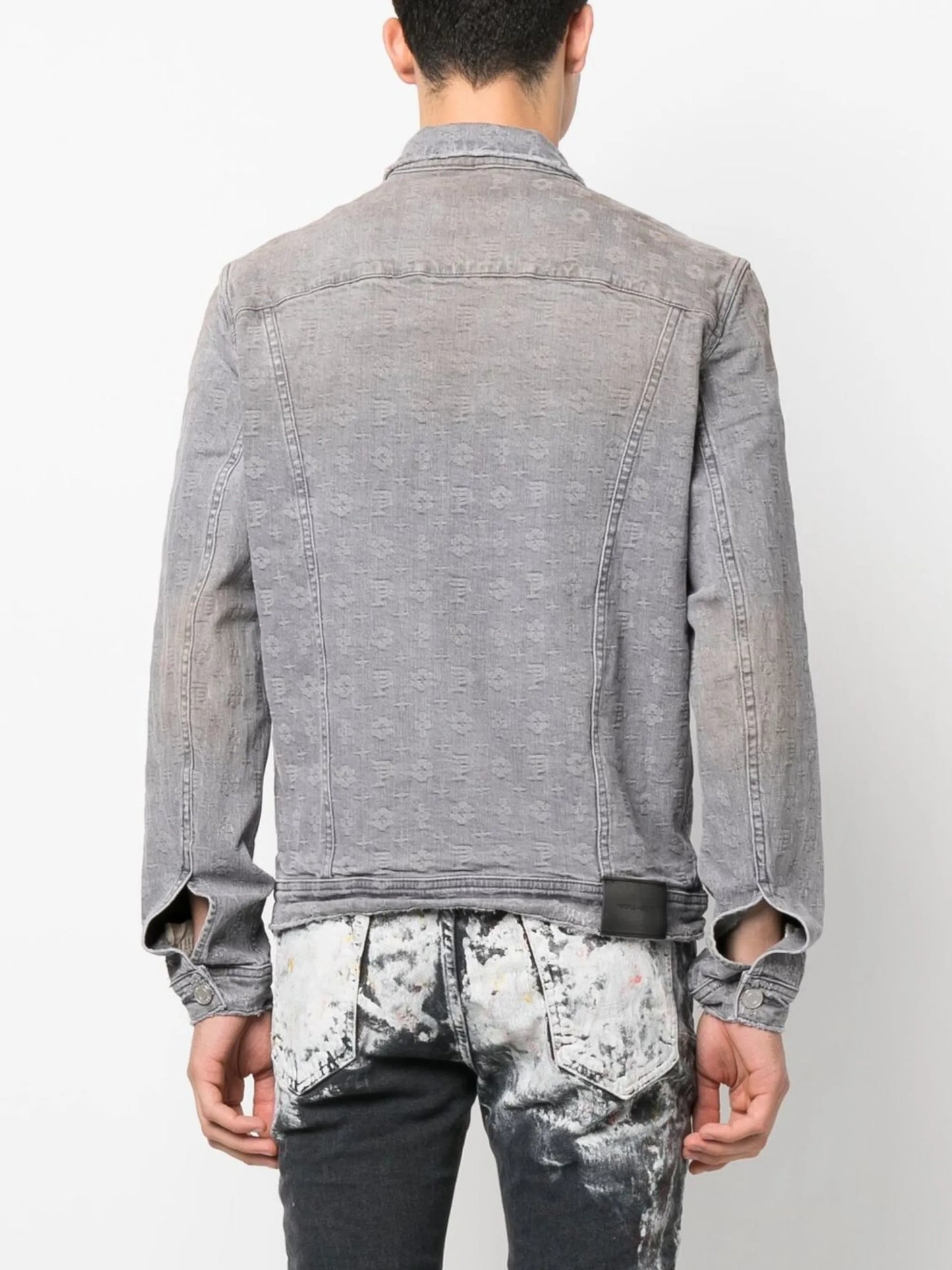 jacquard denim jacket