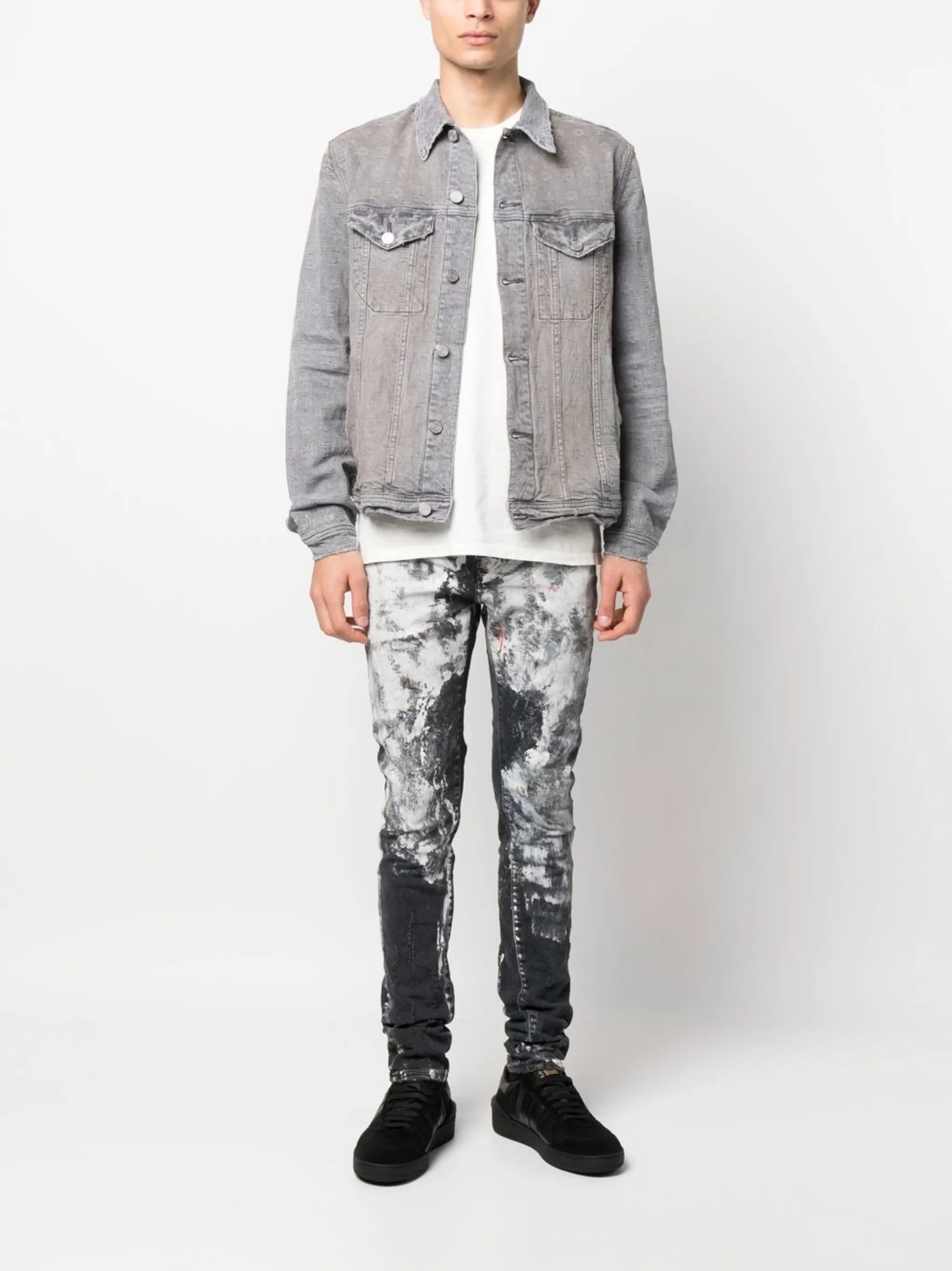 jacquard denim jacket