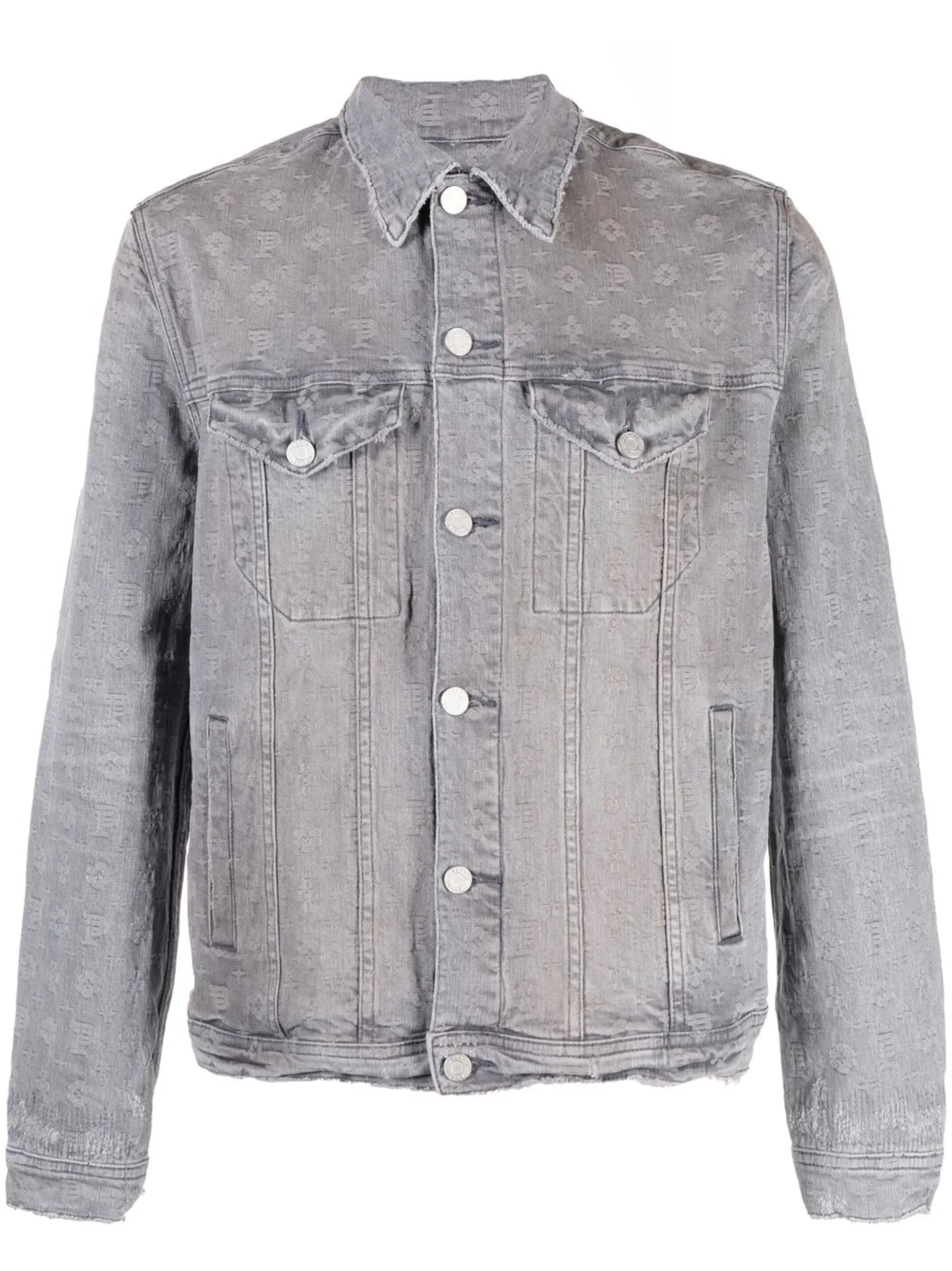 jacquard denim jacket