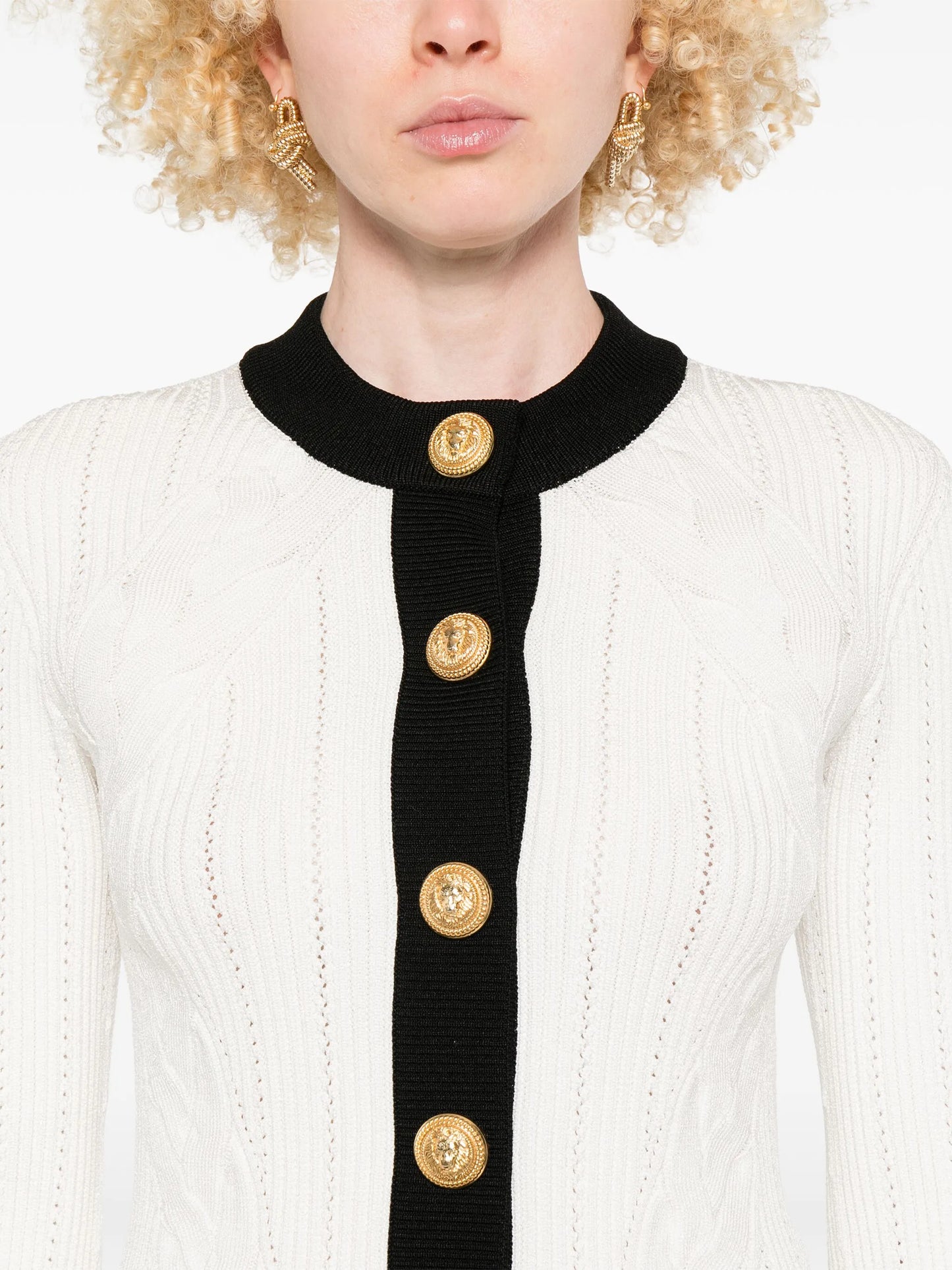 two-tone cardigan