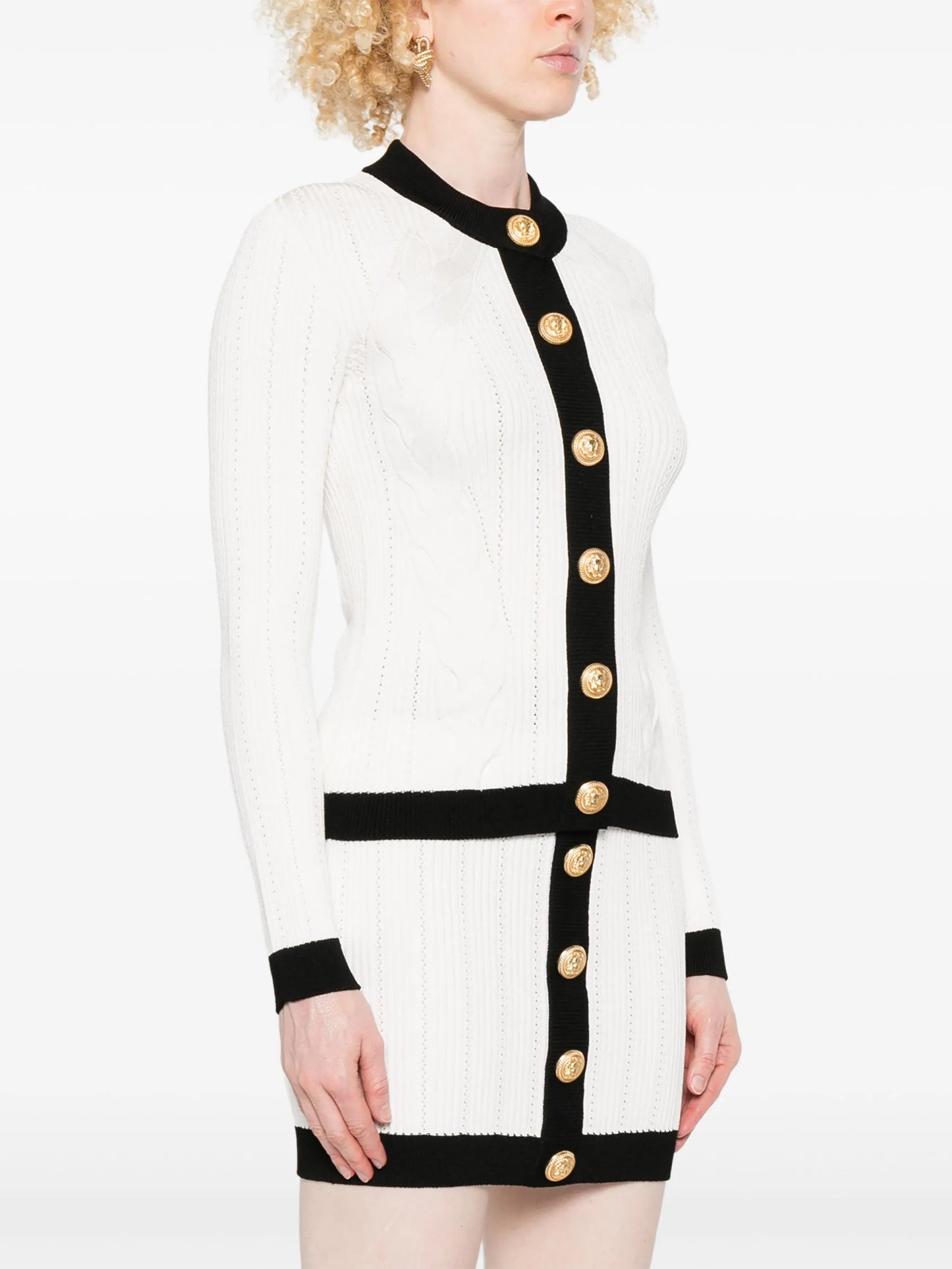 two-tone cardigan