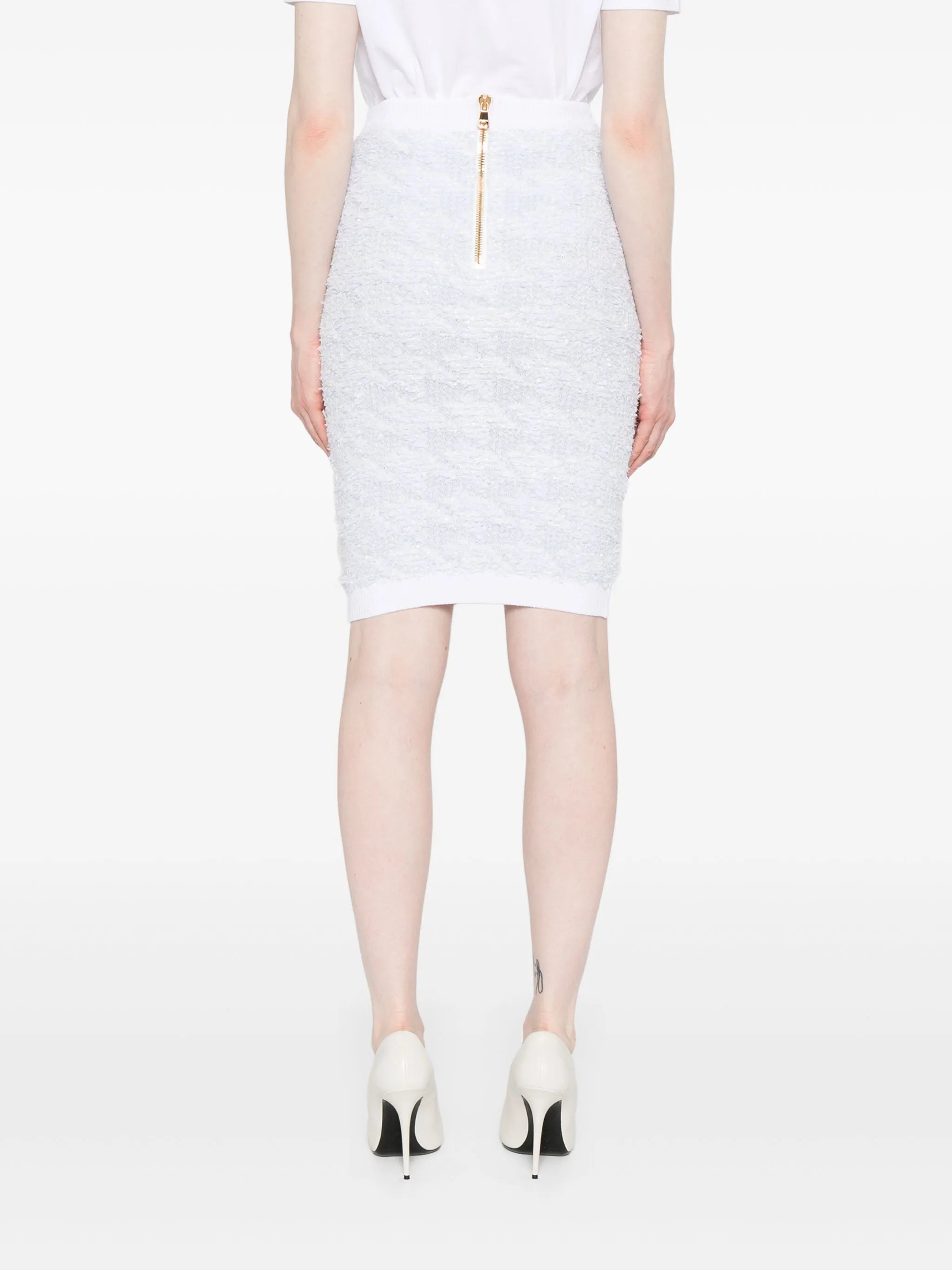 buttoned midi skirt
