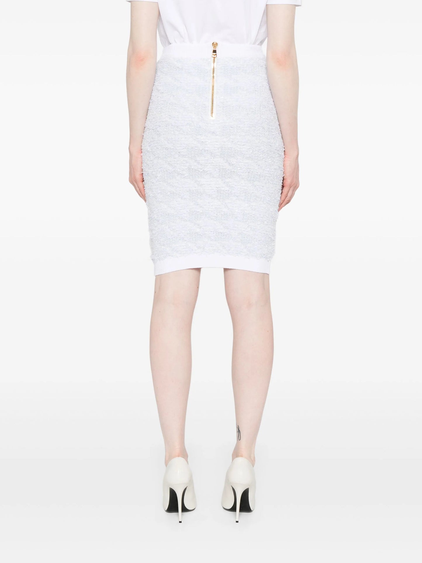 buttoned midi skirt