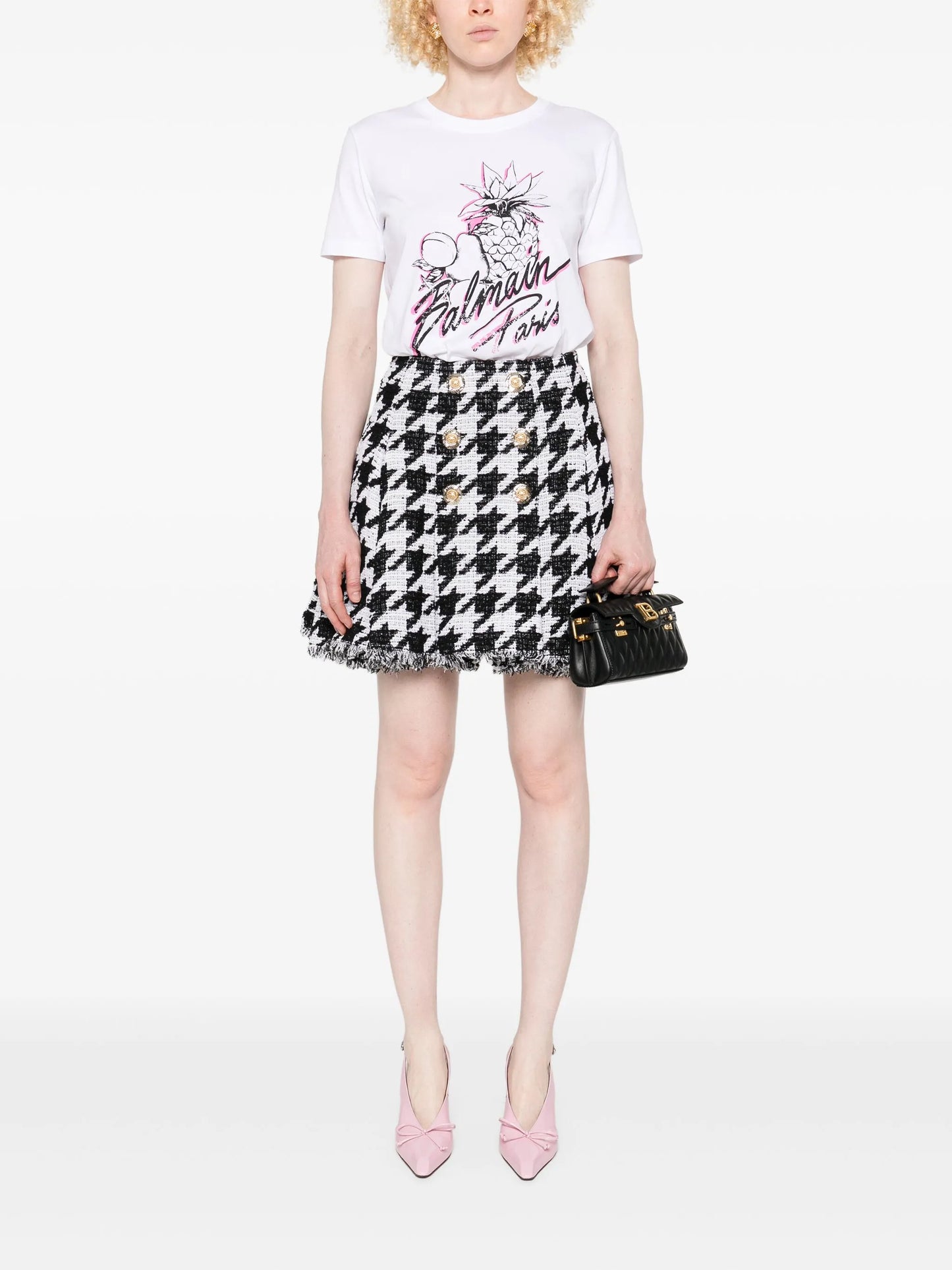 tweed A-line skirt