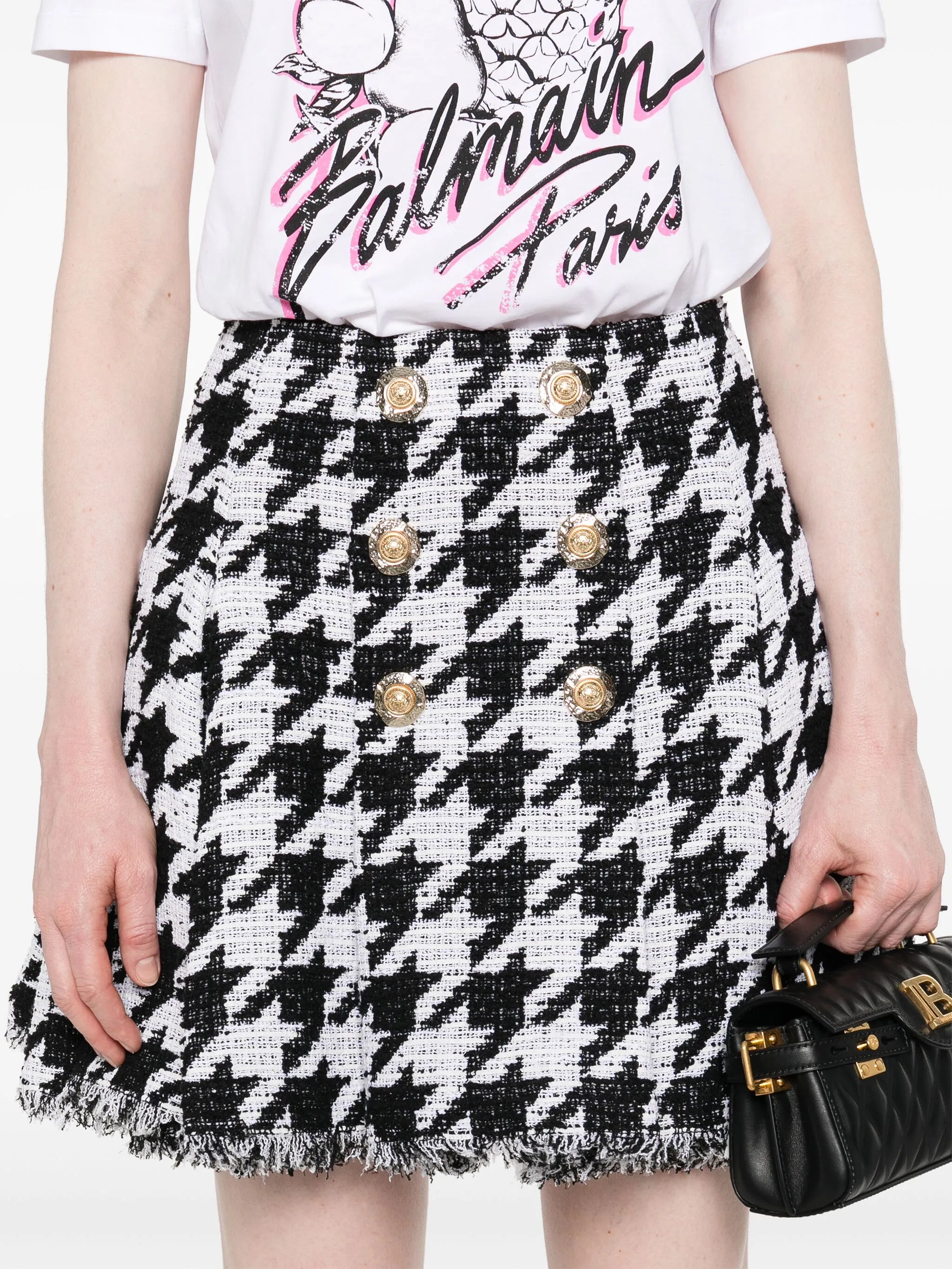 tweed A-line skirt