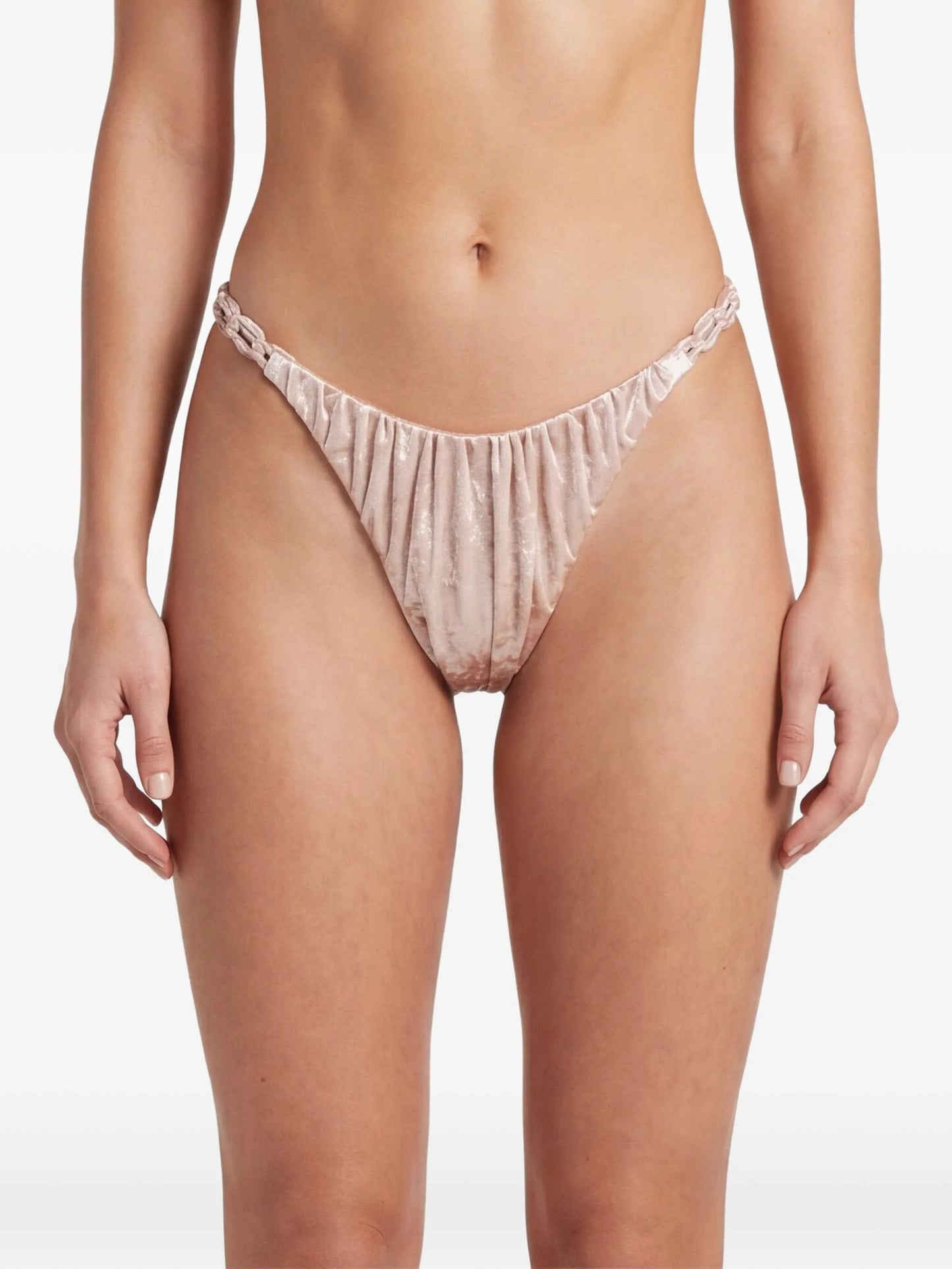 braided-strings bikini bottoms