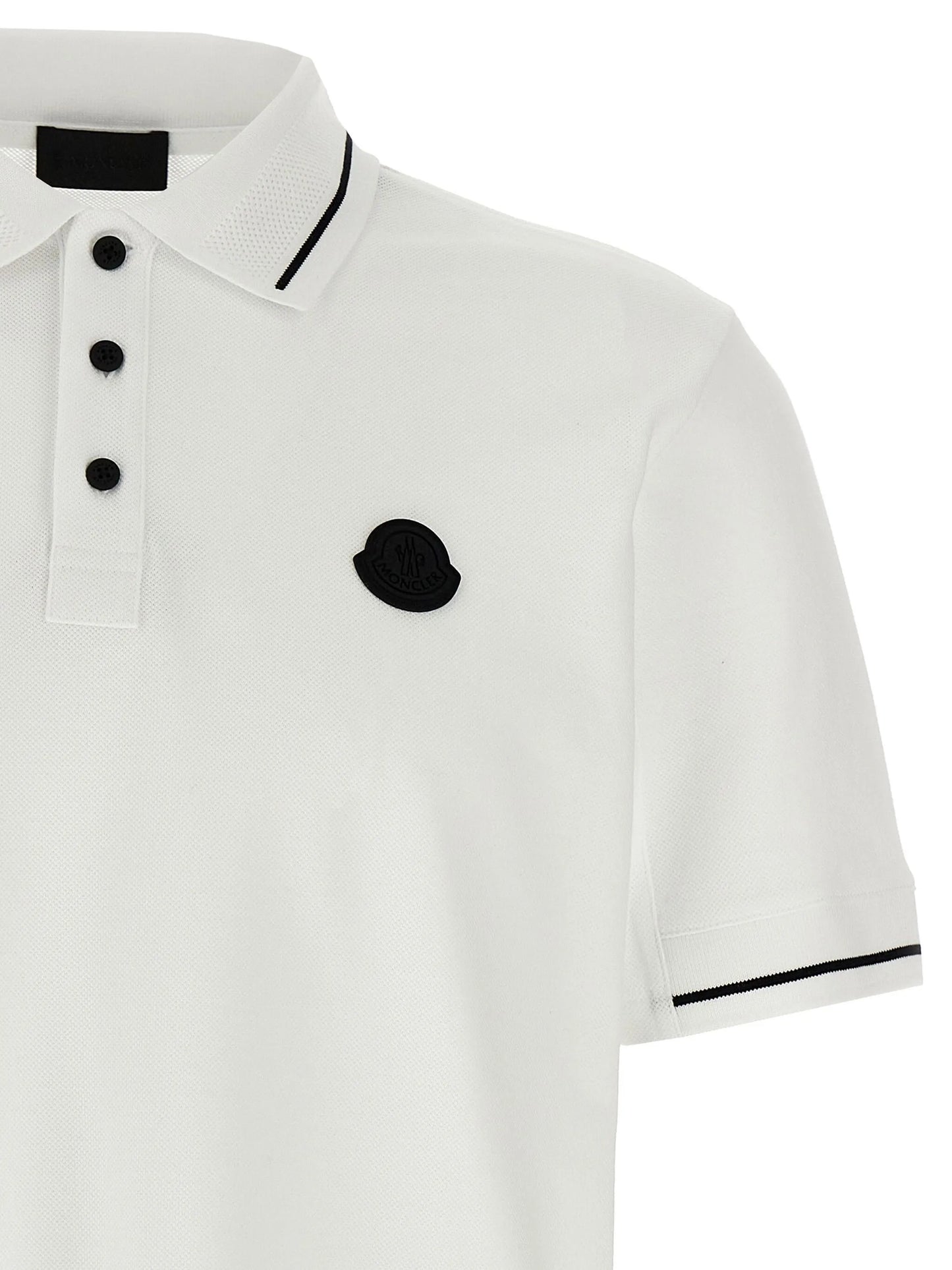 logo-patch polo shirt