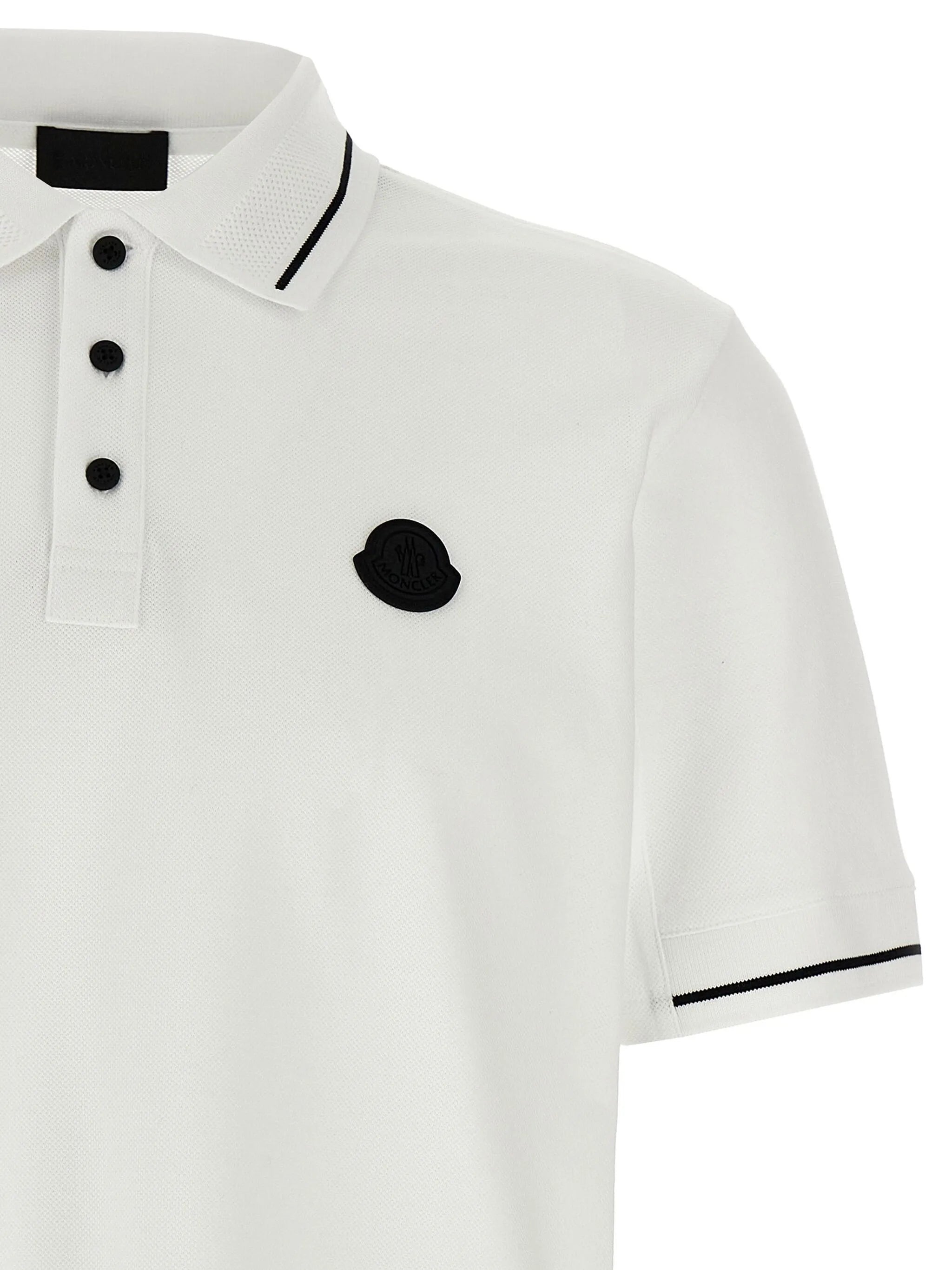 logo-patch polo shirt