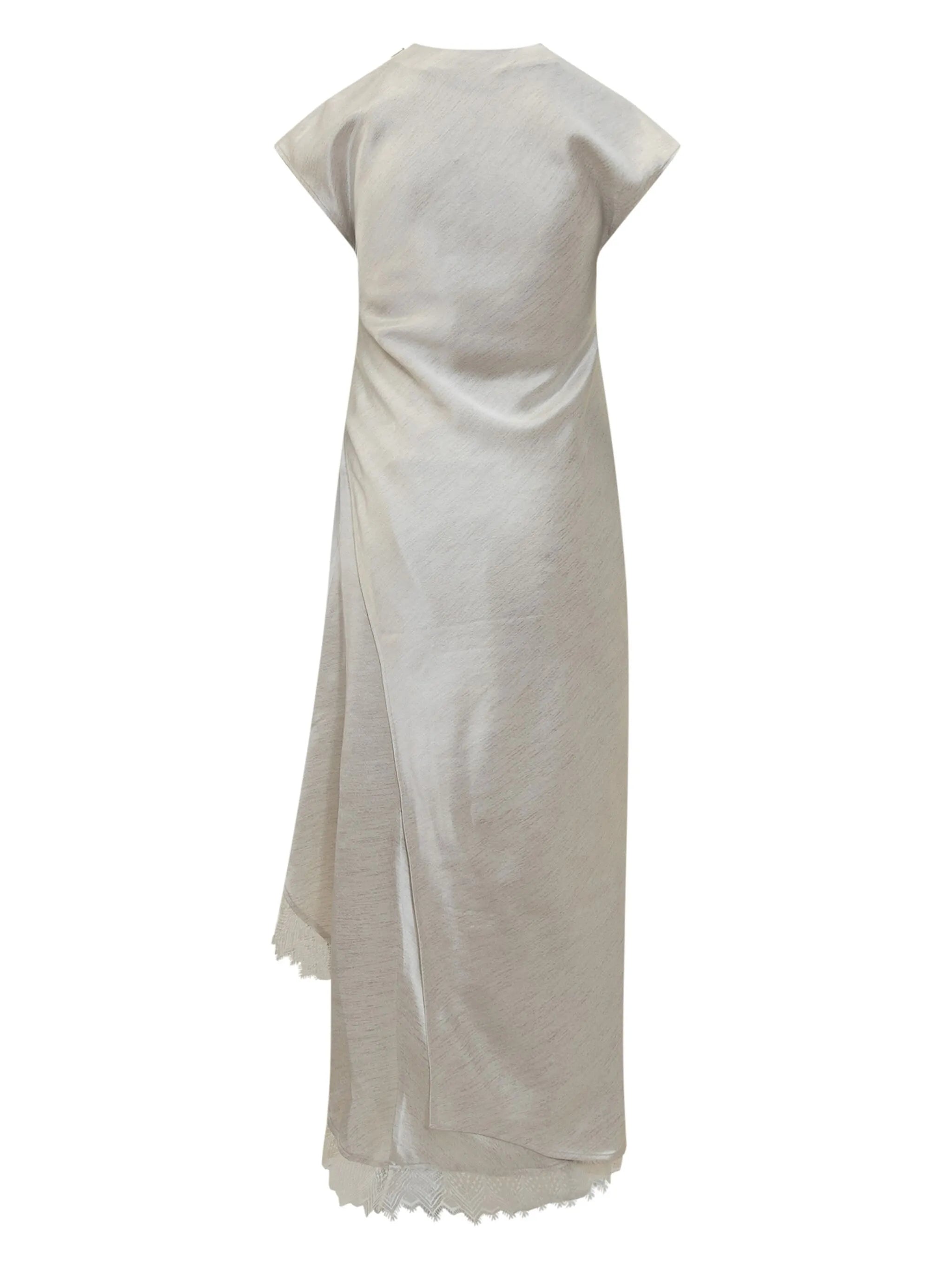 asymmetric layered maxi dress