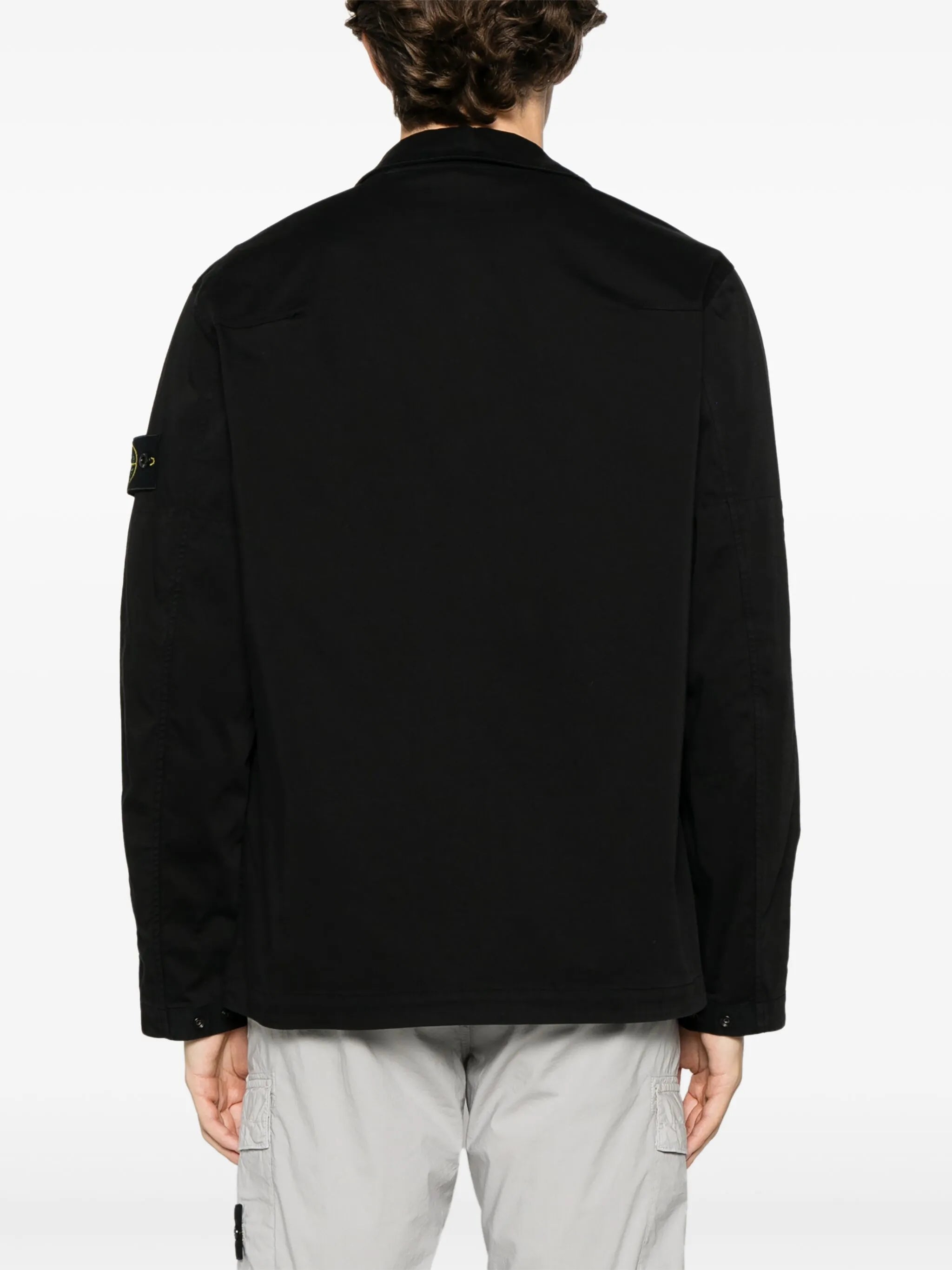 Compass-badge shirt jacket