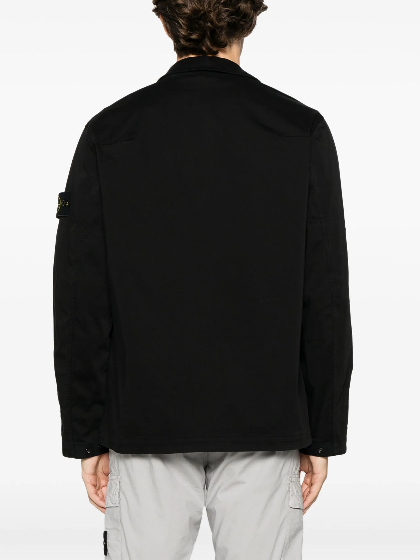 Compass-badge shirt jacket