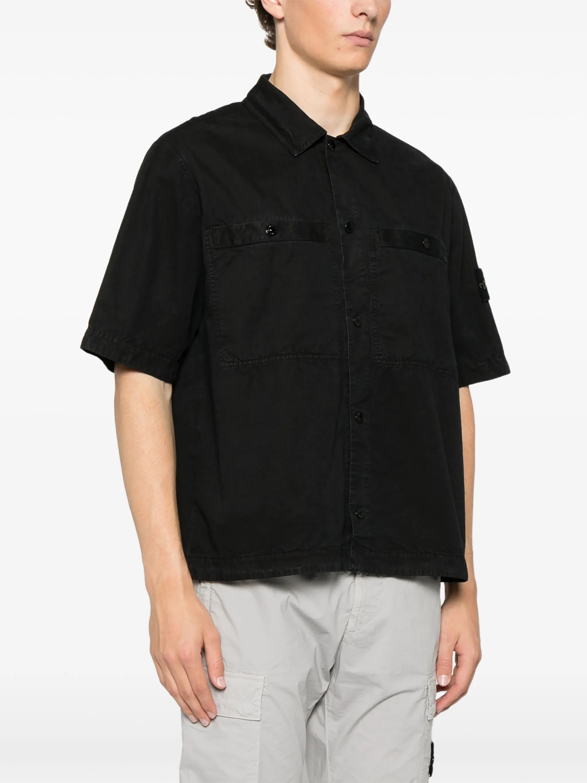 Compass-badge shirt